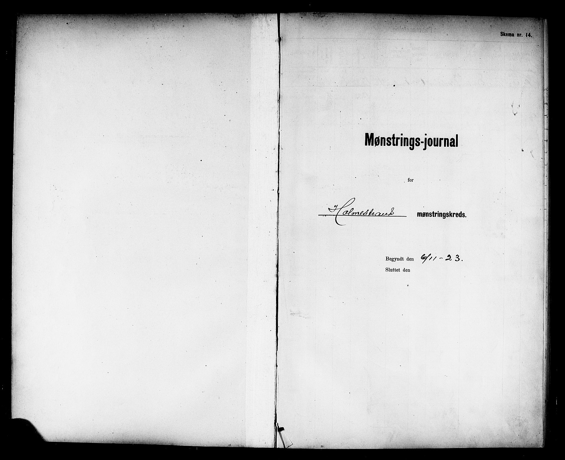 Holmestrand innrulleringskontor, SAKO/A-1151/H/Ha/L0001: Mønstringsjournaler, 1923-1947, p. 2