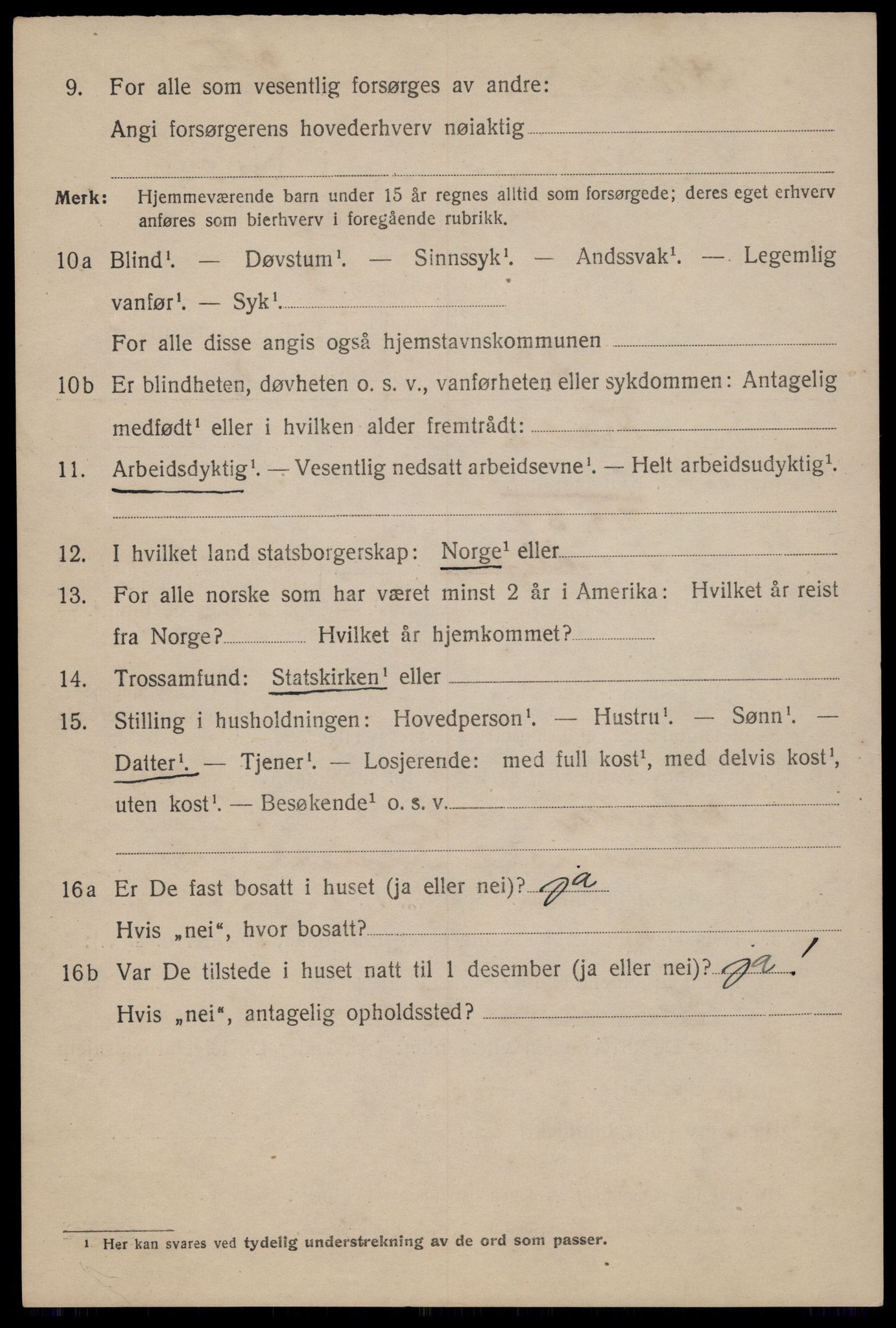 SAT, 1920 census for Trondheim, 1920, p. 43877