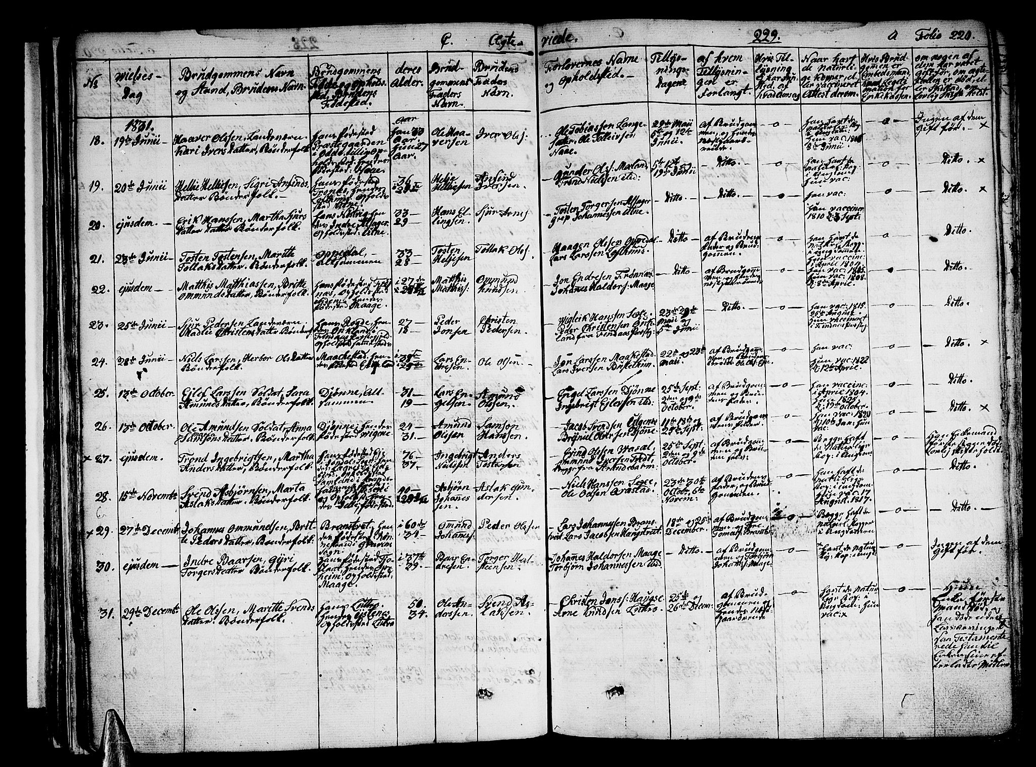 Ullensvang sokneprestembete, AV/SAB-A-78701/H/Haa: Parish register (official) no. A 10, 1825-1853, p. 229