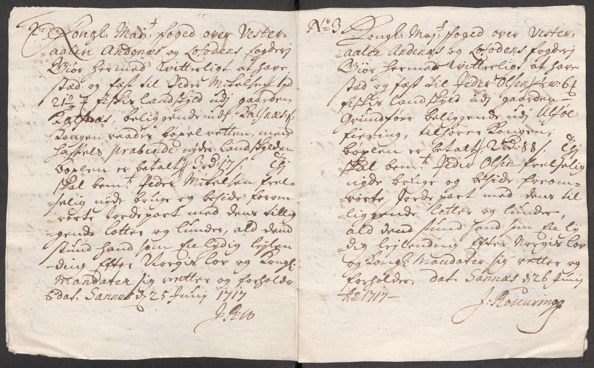 Rentekammeret inntil 1814, Reviderte regnskaper, Fogderegnskap, AV/RA-EA-4092/R67/L4683: Fogderegnskap Vesterålen, Andenes og Lofoten, 1717, p. 140