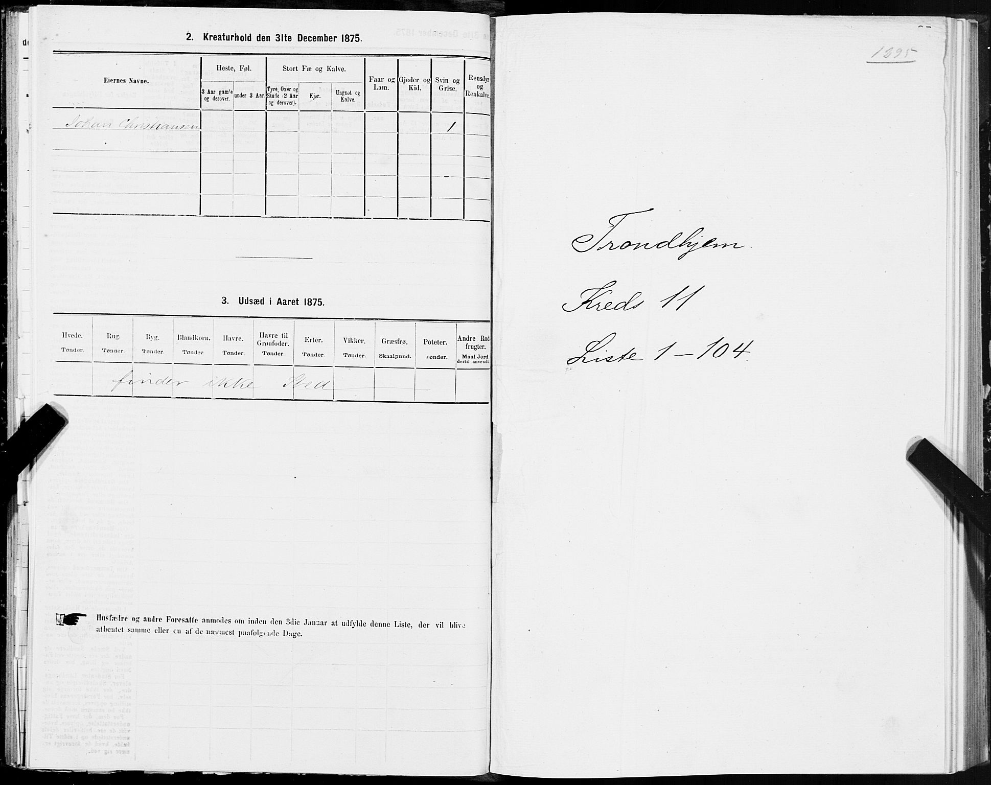 SAT, 1875 census for 1601 Trondheim, 1875, p. 1894