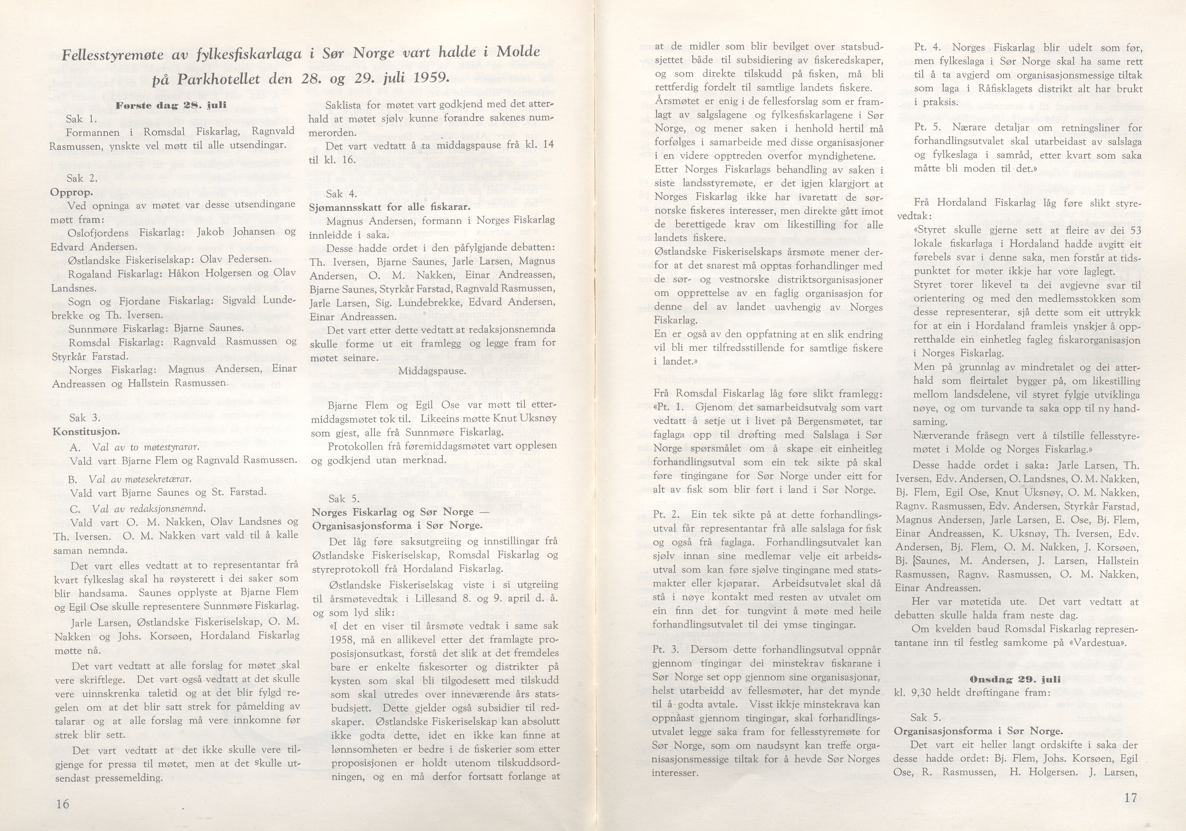 Rogaland fylkeskommune - Fylkesrådmannen , IKAR/A-900/A/Aa/Aaa/L0080: Møtebok , 1960, p. 16-17