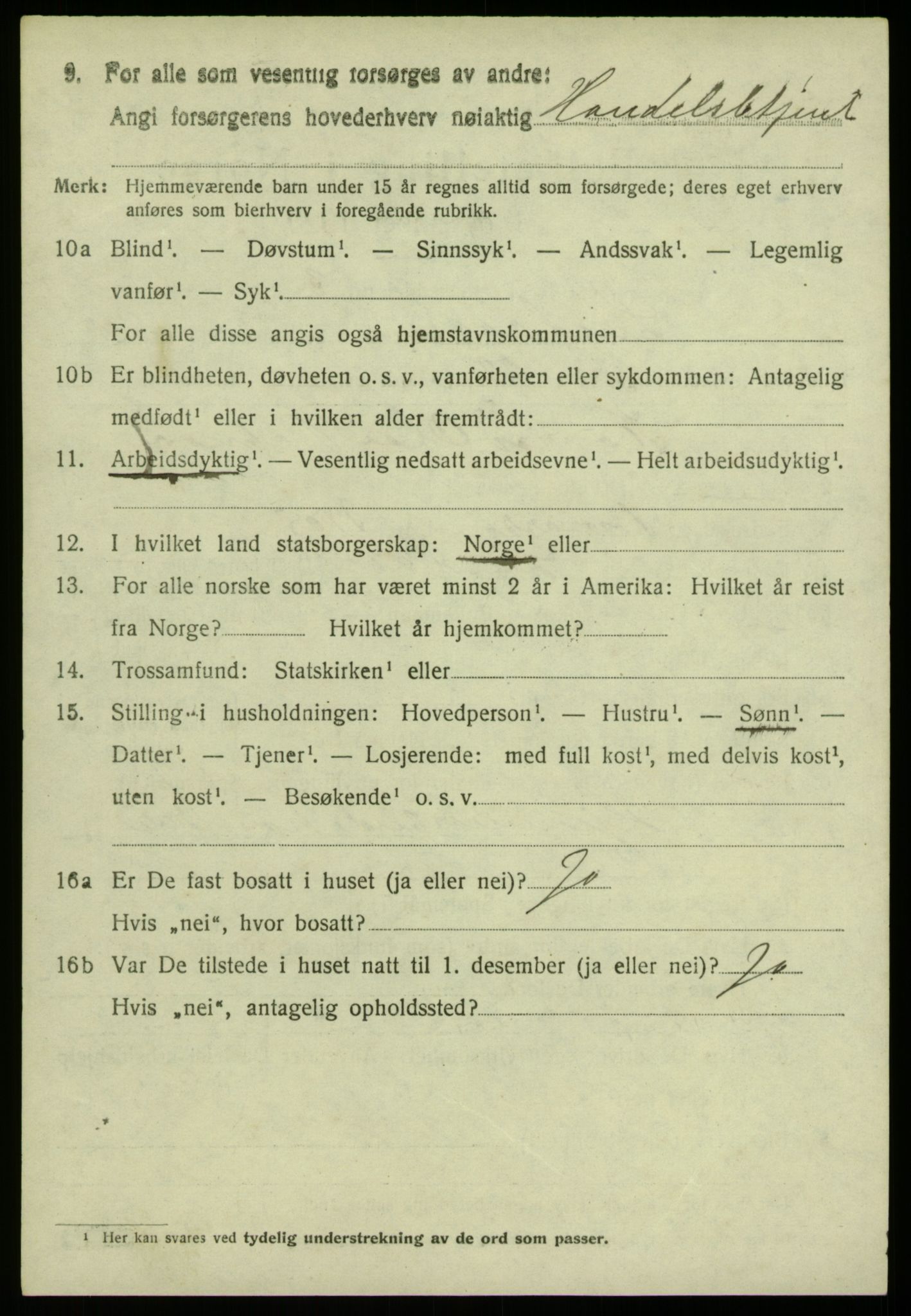 SAB, 1920 census for Lindås, 1920, p. 5908