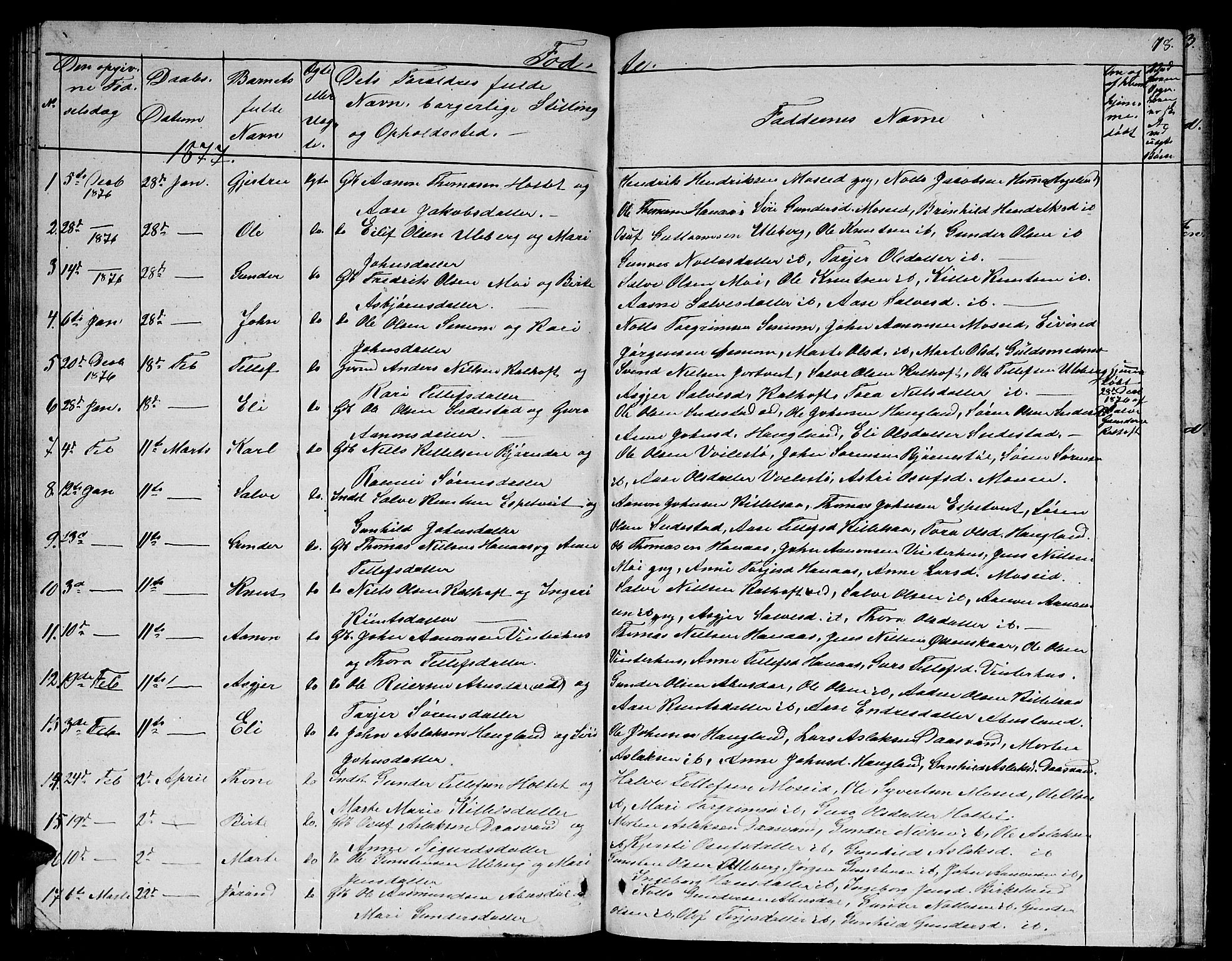 Evje sokneprestkontor, AV/SAK-1111-0008/F/Fb/Fbb/L0001: Parish register (copy) no. B 1, 1849-1878, p. 78