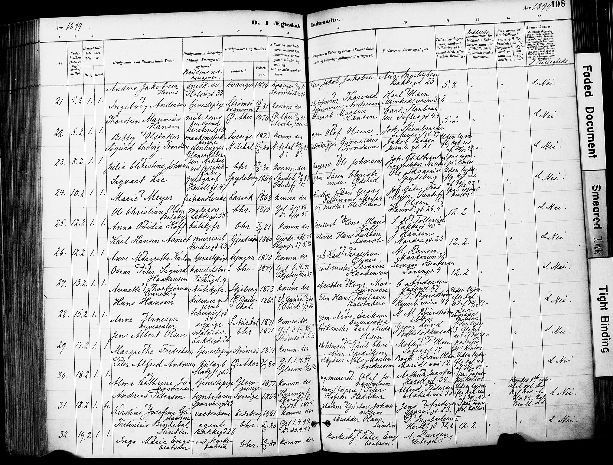 Grønland prestekontor Kirkebøker, SAO/A-10848/F/Fa/L0013: Parish register (official) no. 13, 1887-1906, p. 198