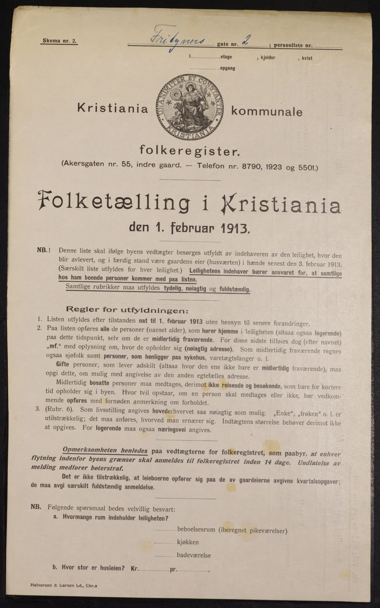 OBA, Municipal Census 1913 for Kristiania, 1913, p. 27209