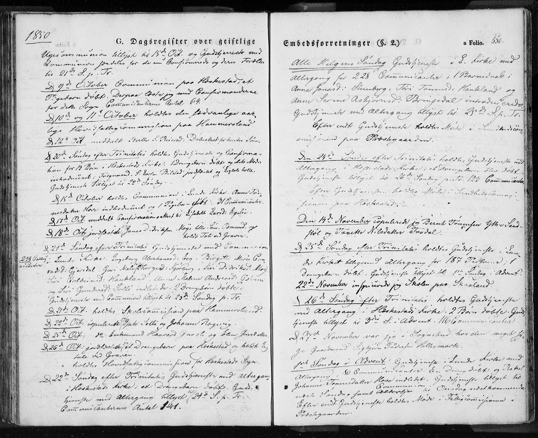 Lund sokneprestkontor, AV/SAST-A-101809/S06/L0008: Parish register (official) no. A 7.2, 1833-1854, p. 550