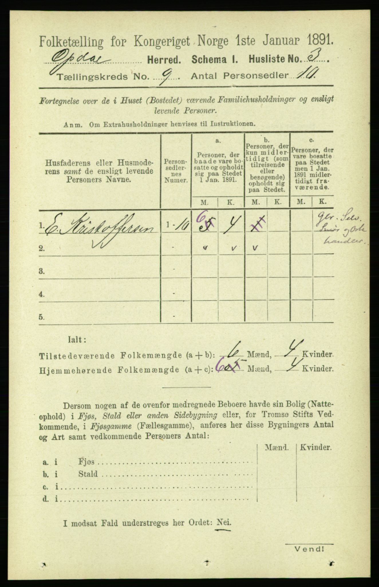 RA, 1891 census for 1634 Oppdal, 1891, p. 4679