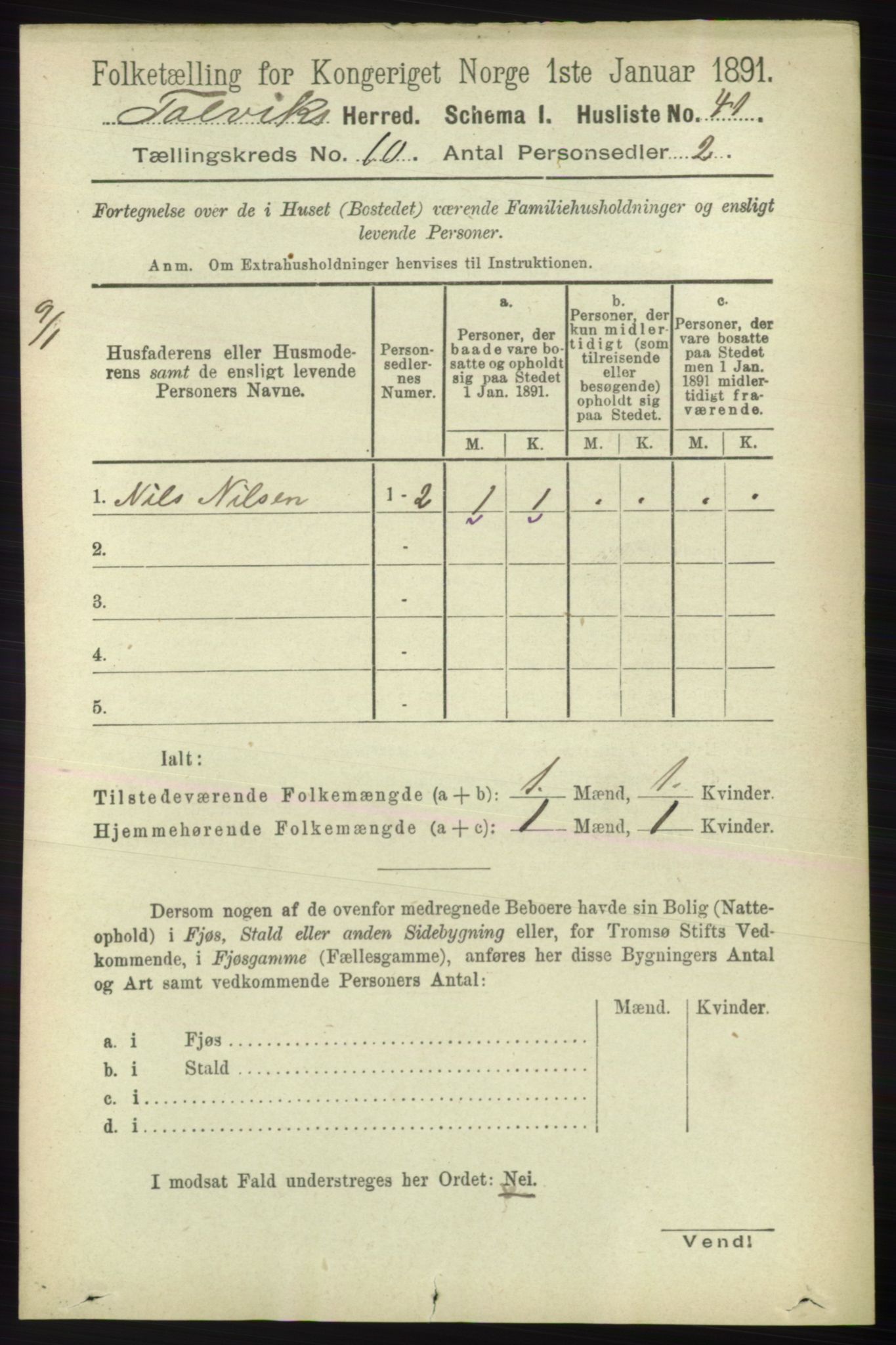 RA, 1891 census for 2013 Talvik, 1891, p. 2322
