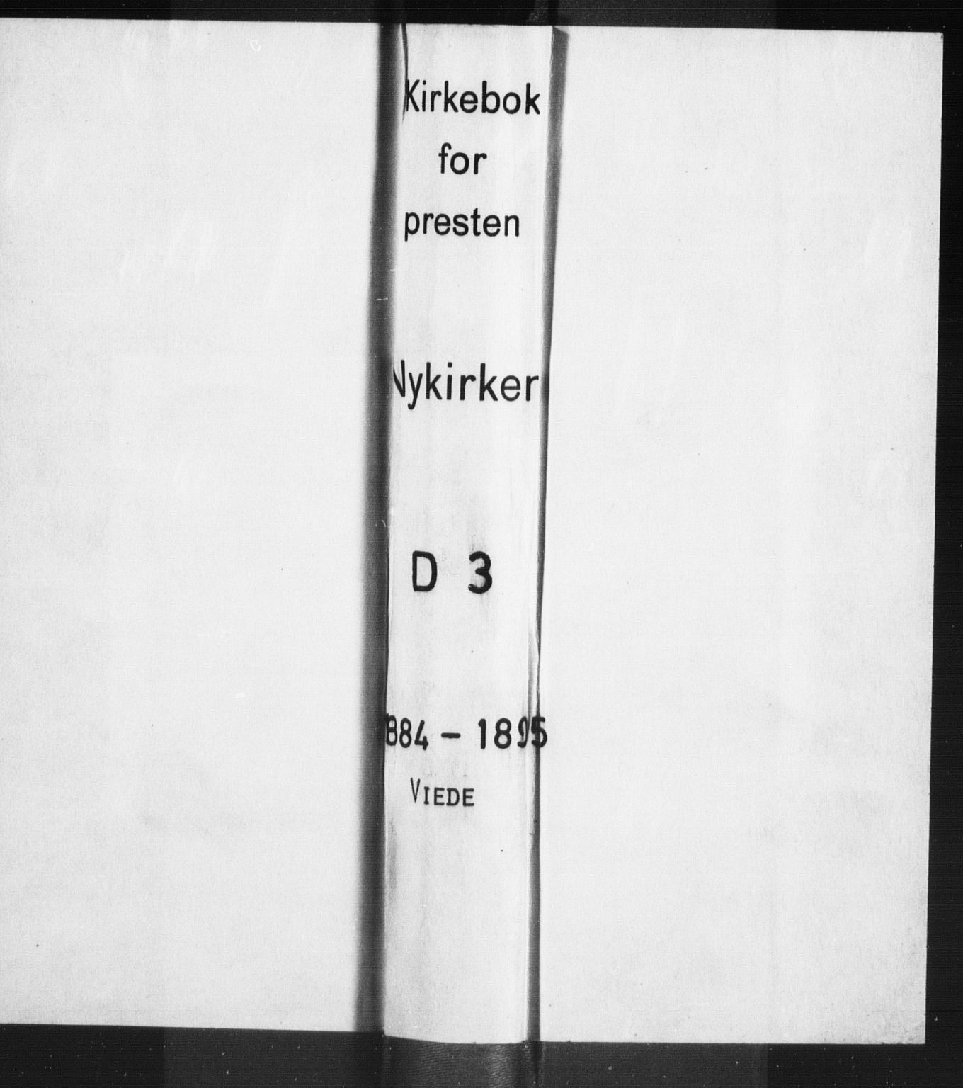 Nykirken Sokneprestembete, SAB/A-77101/H/Haa/L0033: Parish register (official) no. D 3, 1884-1895