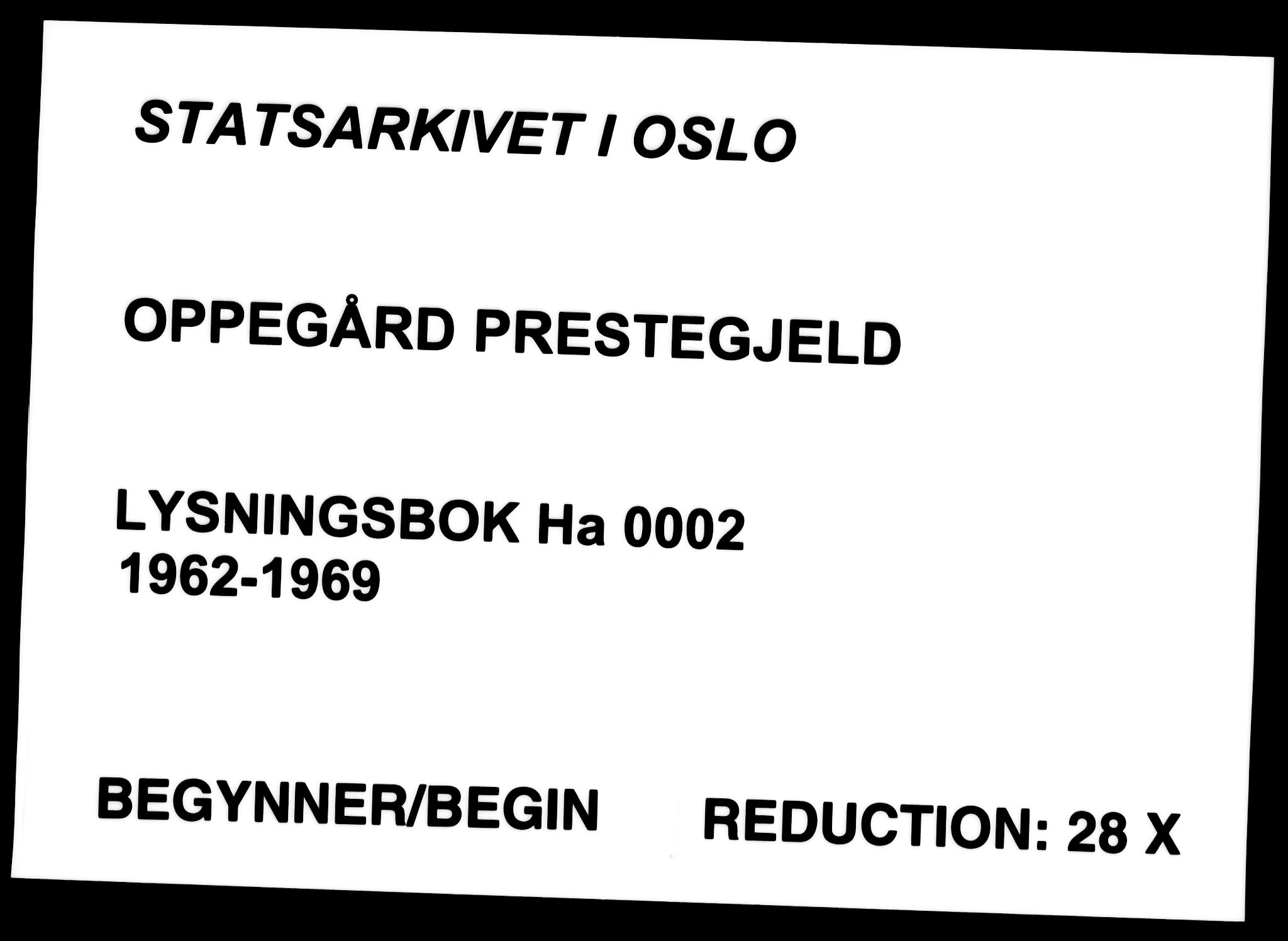 Oppegård prestekontor Kirkebøker, SAO/A-10195/H/Ha/L0002: Banns register no. 2, 1962-1969