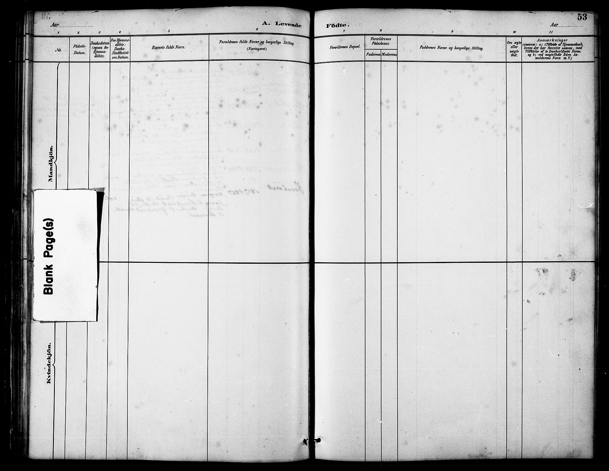 Ministerialprotokoller, klokkerbøker og fødselsregistre - Møre og Romsdal, AV/SAT-A-1454/521/L0302: Parish register (copy) no. 521C03, 1882-1907, p. 53