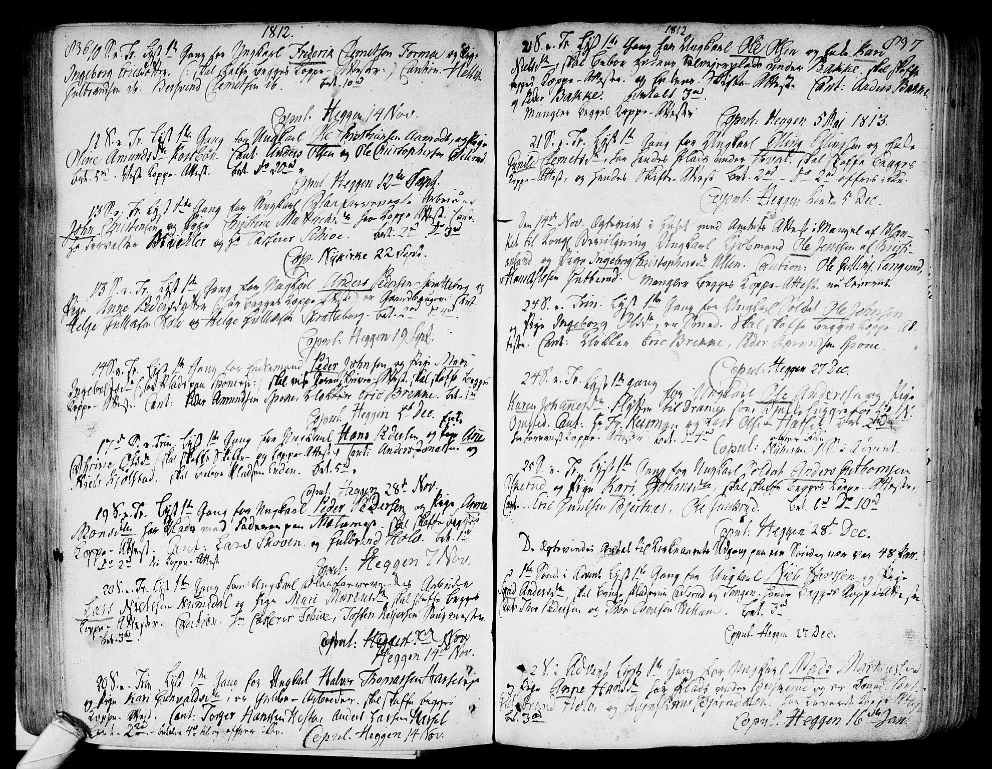 Modum kirkebøker, AV/SAKO-A-234/F/Fa/L0003: Parish register (official) no. 3, 1783-1819, p. 836-837