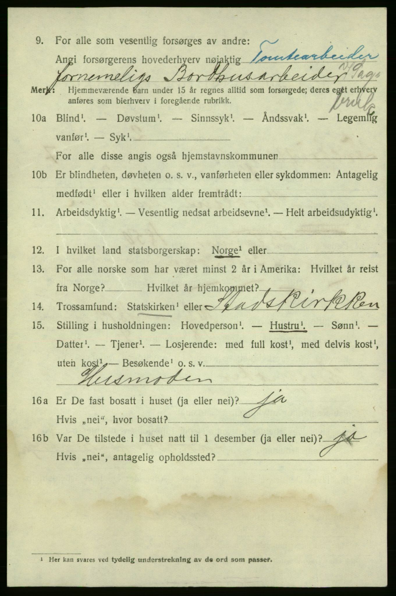 SAO, 1920 census for Fredrikshald, 1920, p. 14115