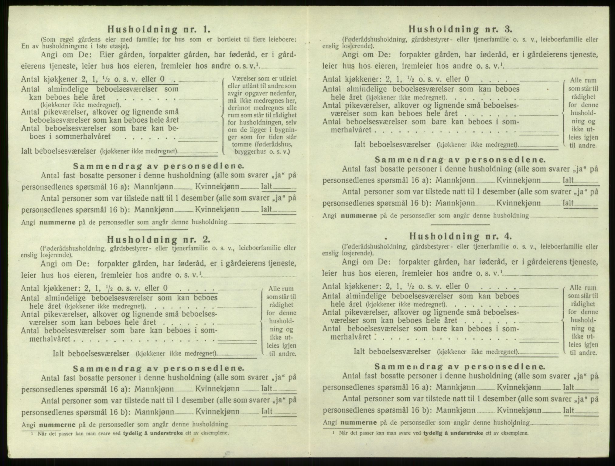 SAB, 1920 census for Hamre, 1920, p. 196