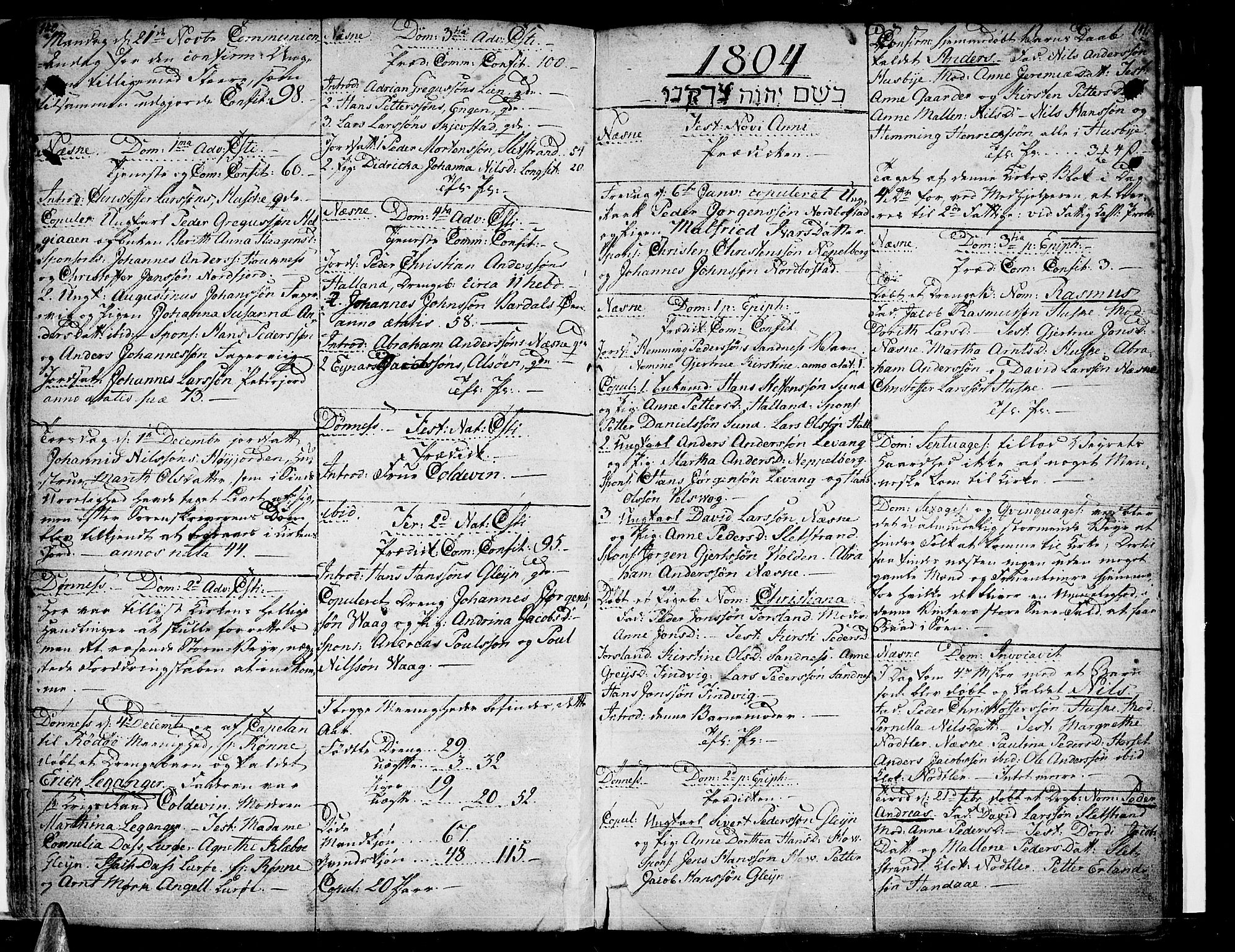 Ministerialprotokoller, klokkerbøker og fødselsregistre - Nordland, SAT/A-1459/838/L0545: Parish register (official) no. 838A04, 1791-1820, p. 140-141