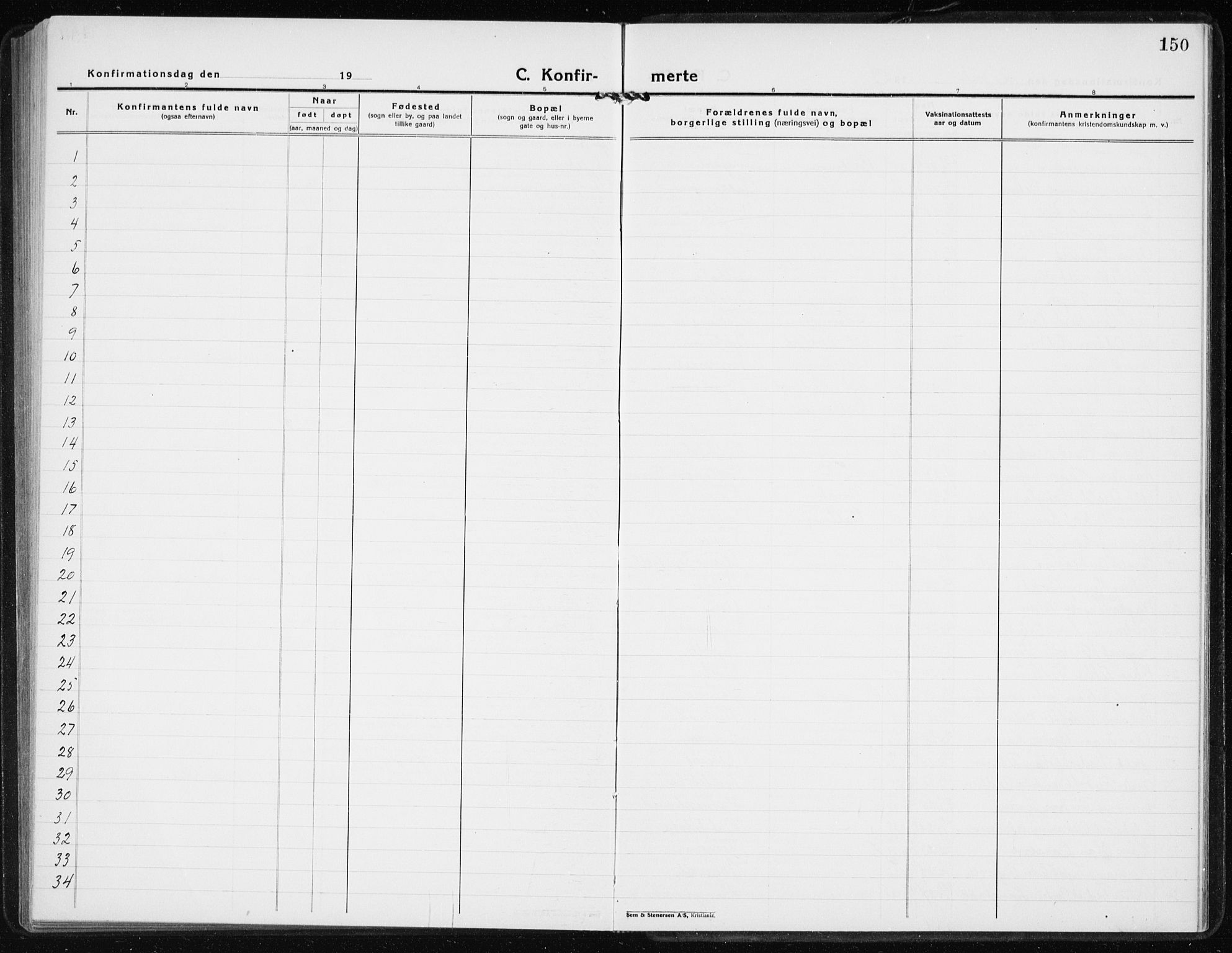 Ministerialprotokoller, klokkerbøker og fødselsregistre - Nordland, AV/SAT-A-1459/869/L0975: Parish register (copy) no. 869C01, 1923-1939, p. 150