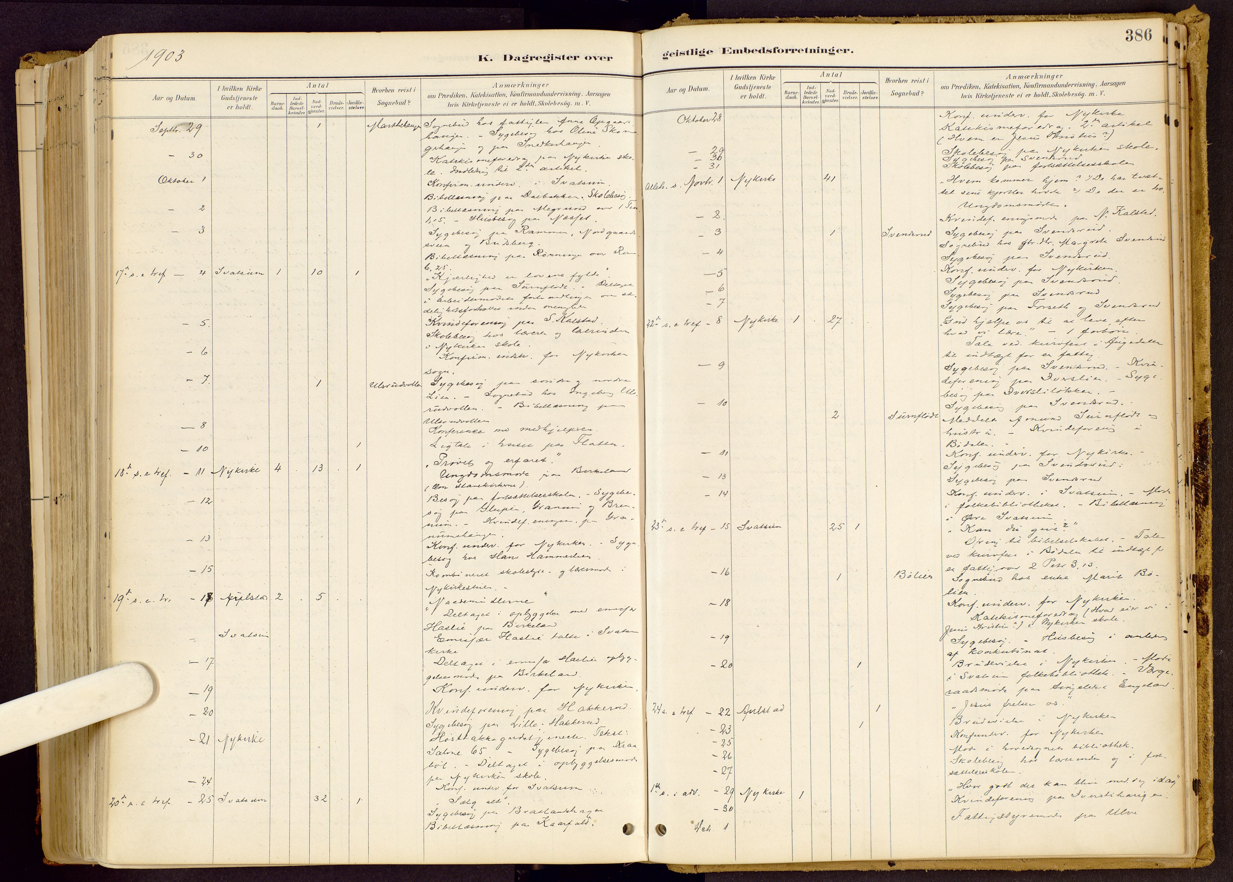 Vestre Gausdal prestekontor, SAH/PREST-094/H/Ha/Haa/L0001: Parish register (official) no. 1, 1887-1914, p. 386