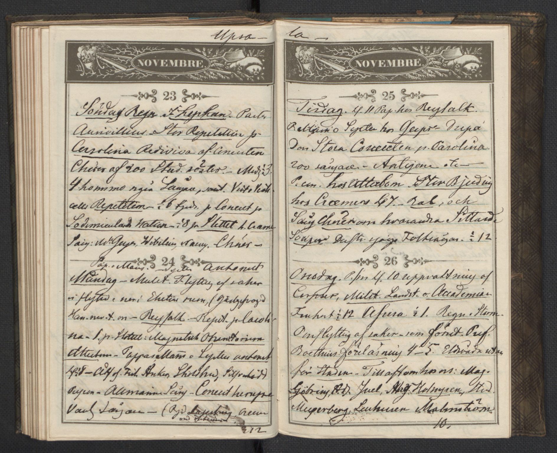 Bernadotte, AV/RA-PA-0318/F/L0001/0002: Privat materiale fra Bernadottefamilien / Dagbok, 1845, p. 92