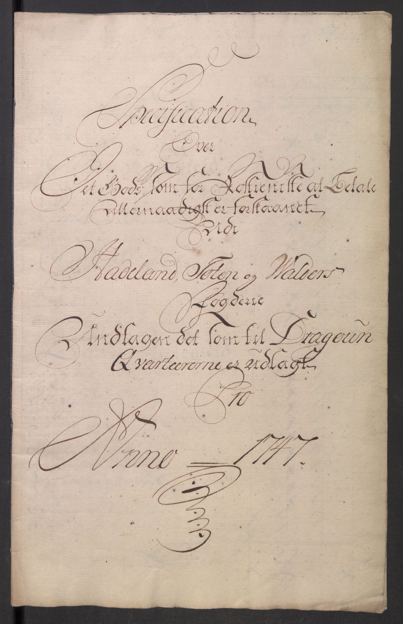 Rentekammeret inntil 1814, Reviderte regnskaper, Fogderegnskap, AV/RA-EA-4092/R18/L1346: Fogderegnskap Hadeland, Toten og Valdres, 1747-1748, p. 157