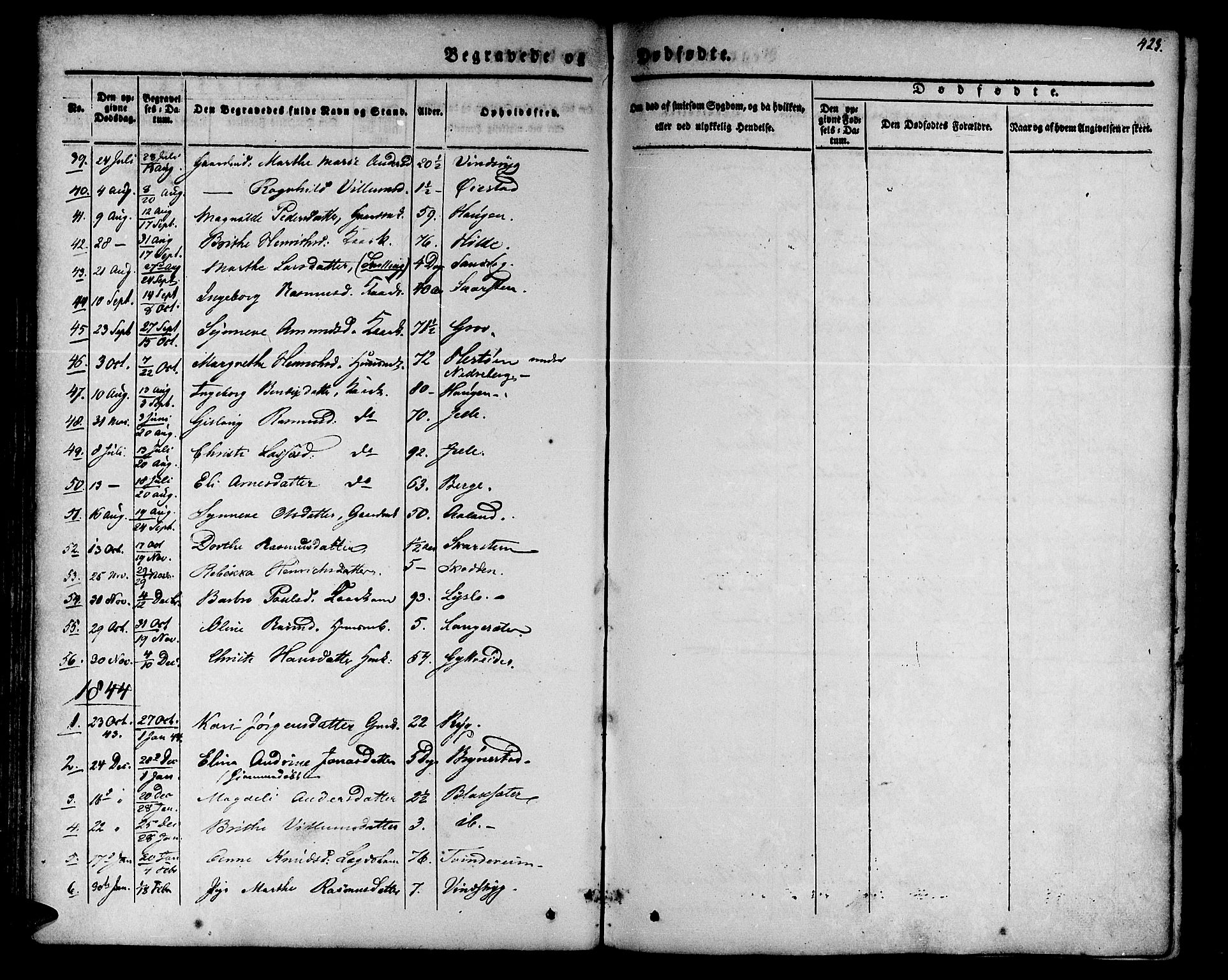 Innvik sokneprestembete, SAB/A-80501: Parish register (official) no. A 4II, 1832-1846, p. 423