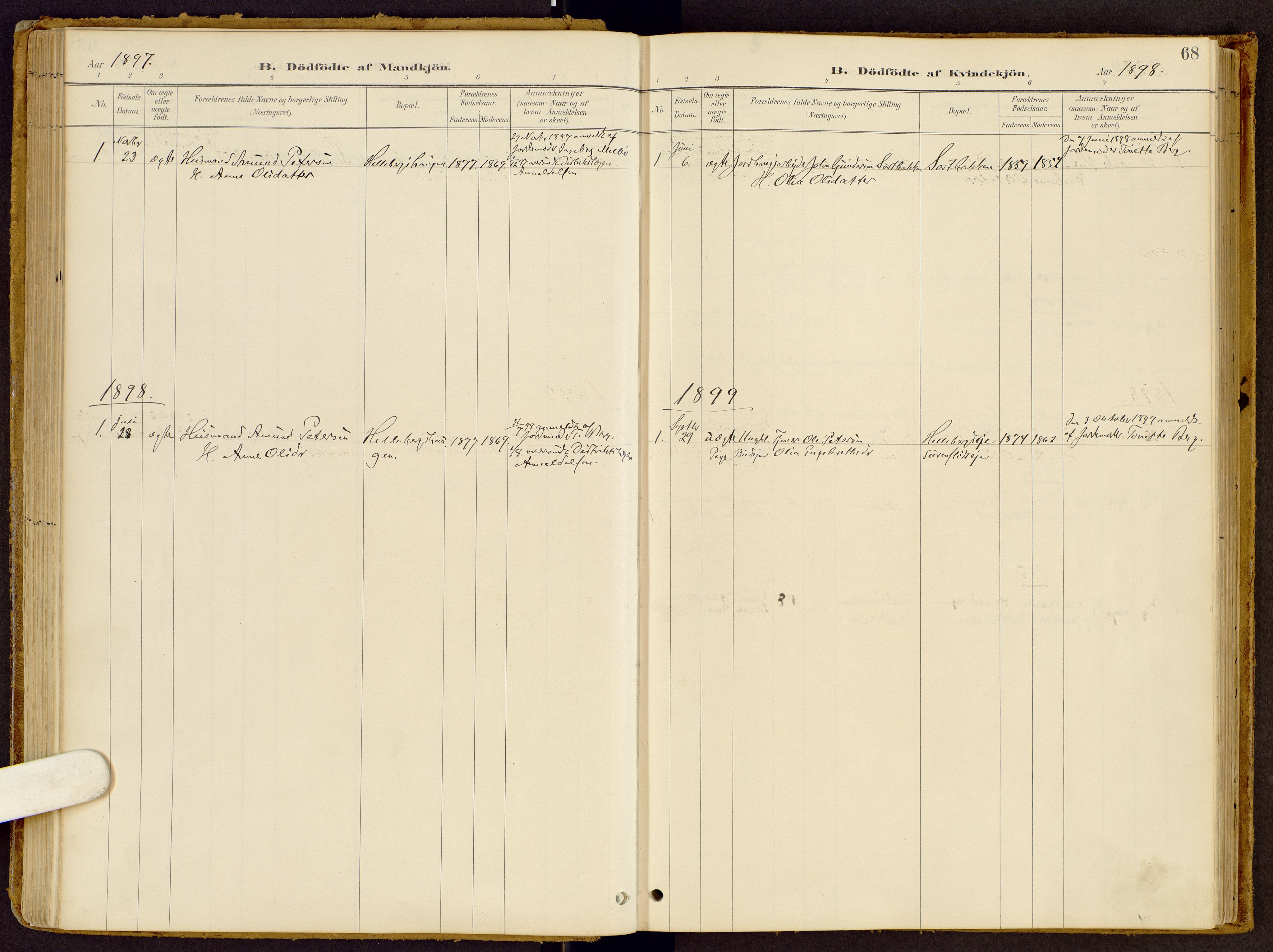 Vestre Gausdal prestekontor, SAH/PREST-094/H/Ha/Haa/L0002: Parish register (official) no. 2, 1887-1918, p. 68