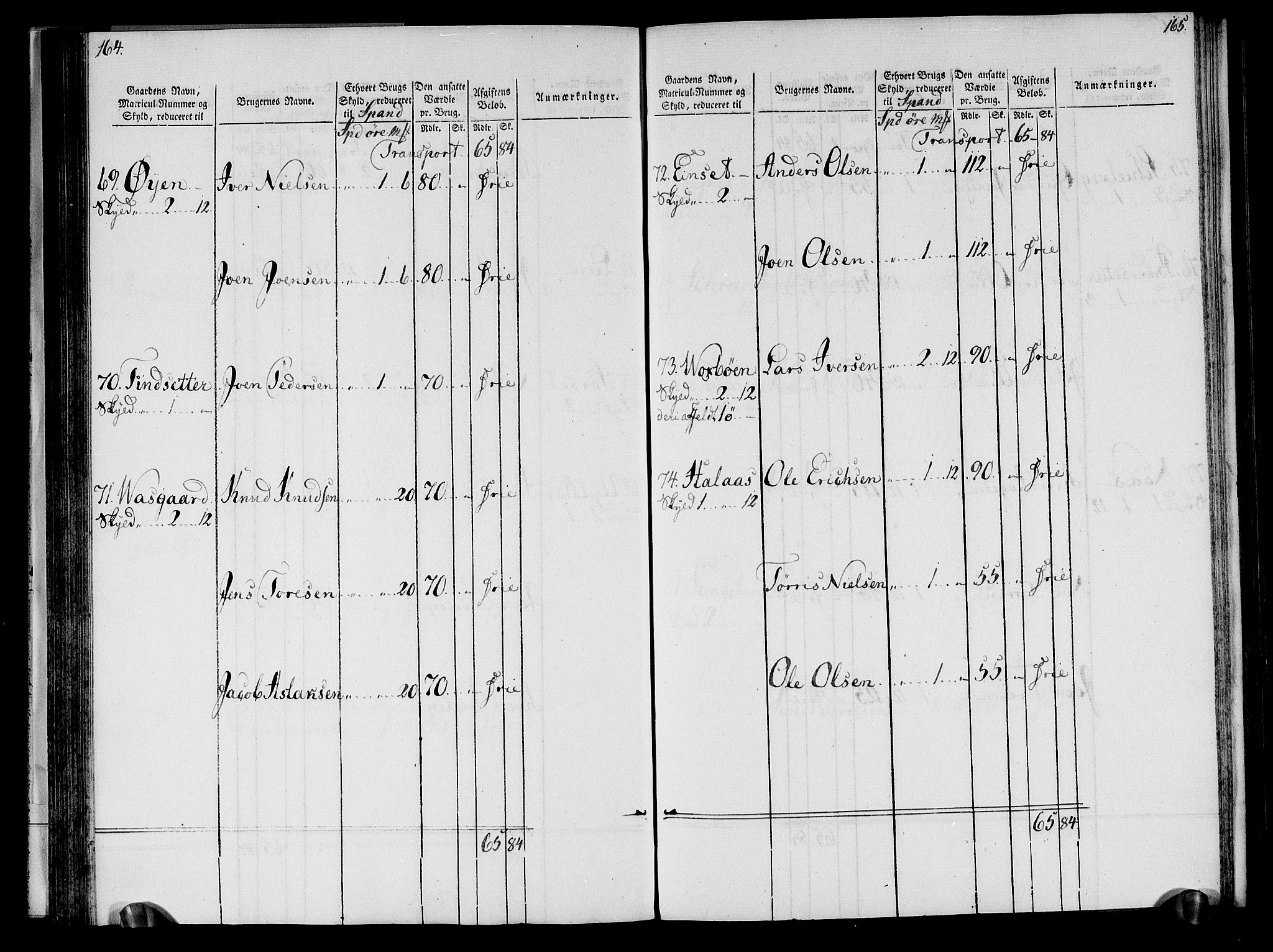 Rentekammeret inntil 1814, Realistisk ordnet avdeling, AV/RA-EA-4070/N/Ne/Nea/L0133: Nordmøre fogderi. Oppebørselsregister, 1803, p. 85