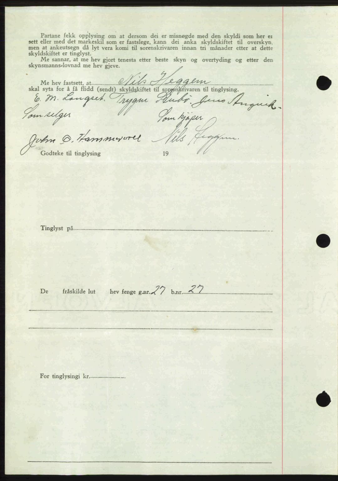 Romsdal sorenskriveri, SAT/A-4149/1/2/2C: Mortgage book no. A24, 1947-1947, Diary no: : 2587/1947