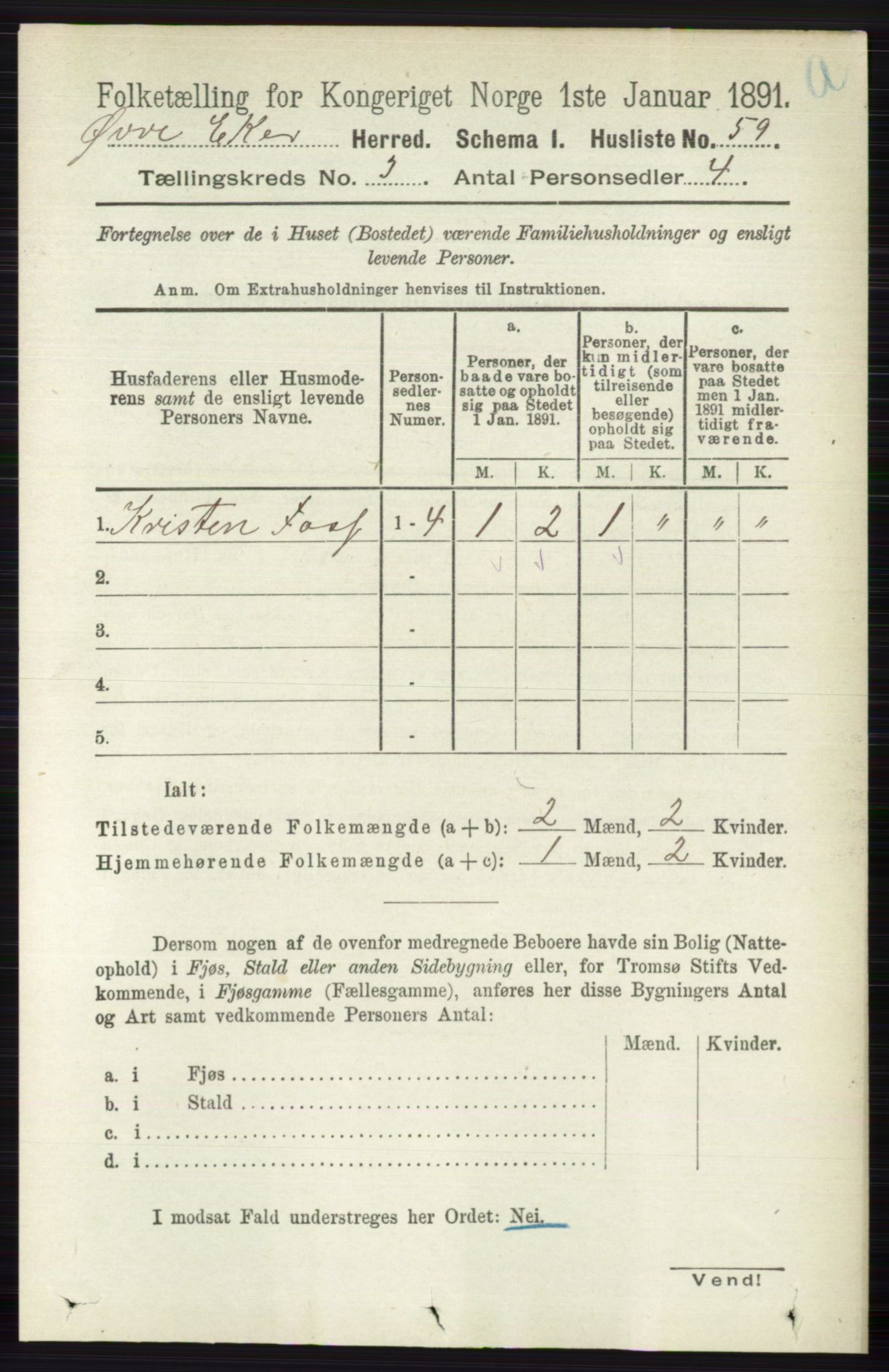 RA, 1891 census for 0624 Øvre Eiker, 1891, p. 981