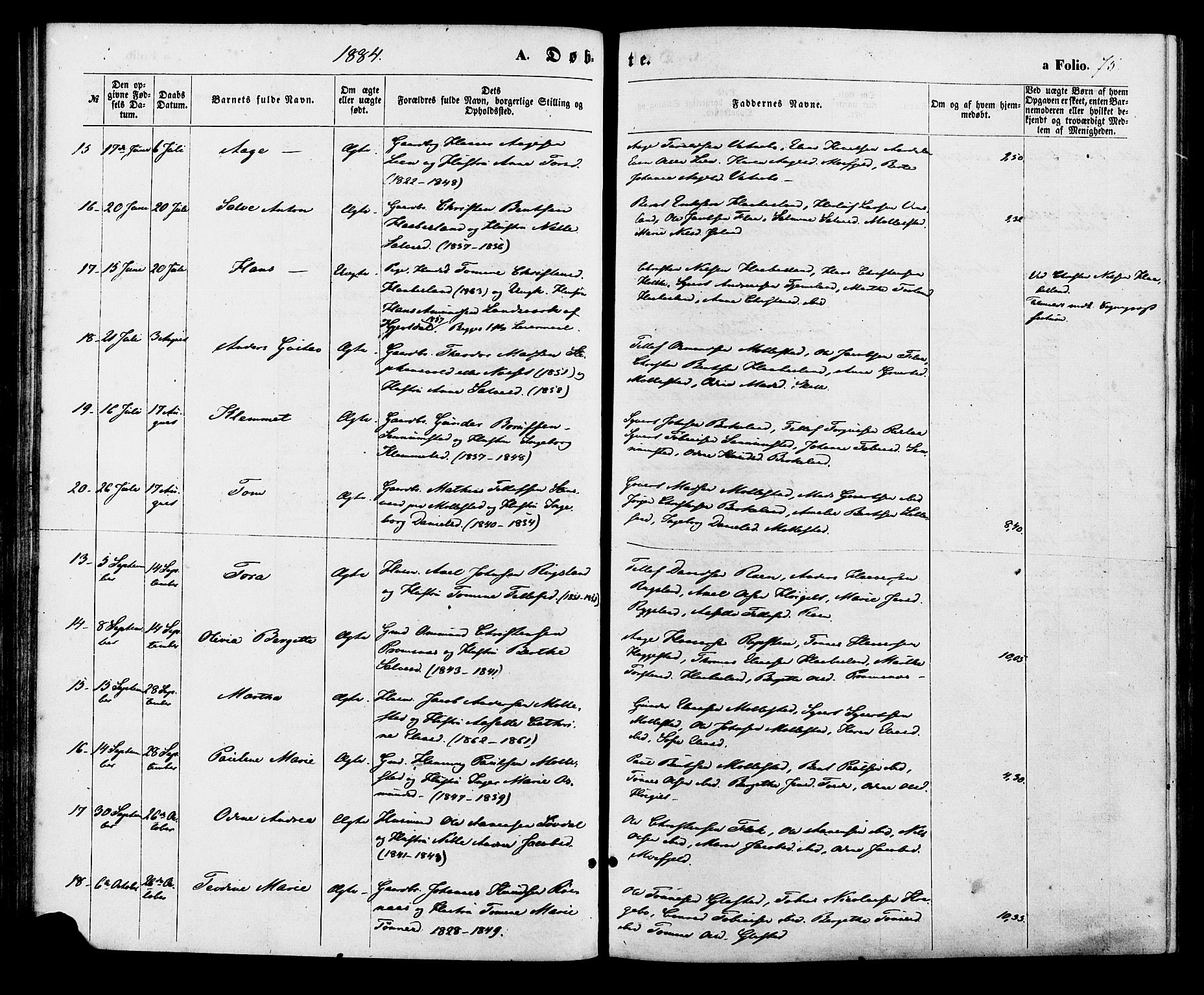 Birkenes sokneprestkontor, AV/SAK-1111-0004/F/Fa/L0004: Parish register (official) no. A 4, 1867-1886, p. 75