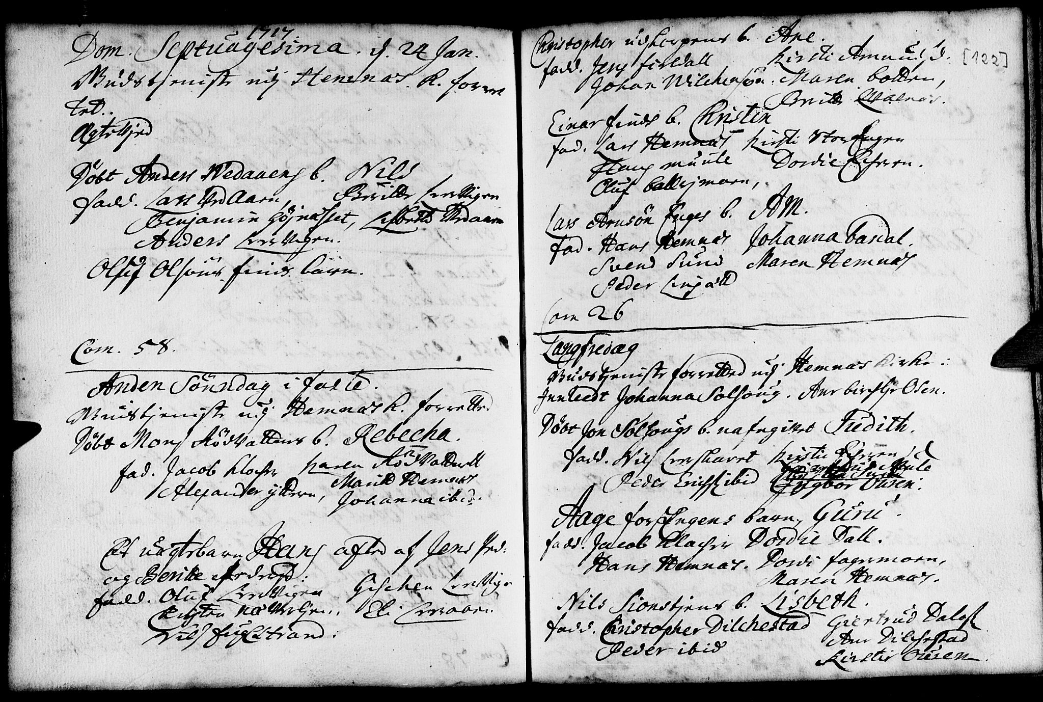 Ministerialprotokoller, klokkerbøker og fødselsregistre - Nordland, AV/SAT-A-1459/825/L0345: Parish register (official) no. 825A01, 1704-1728, p. 122