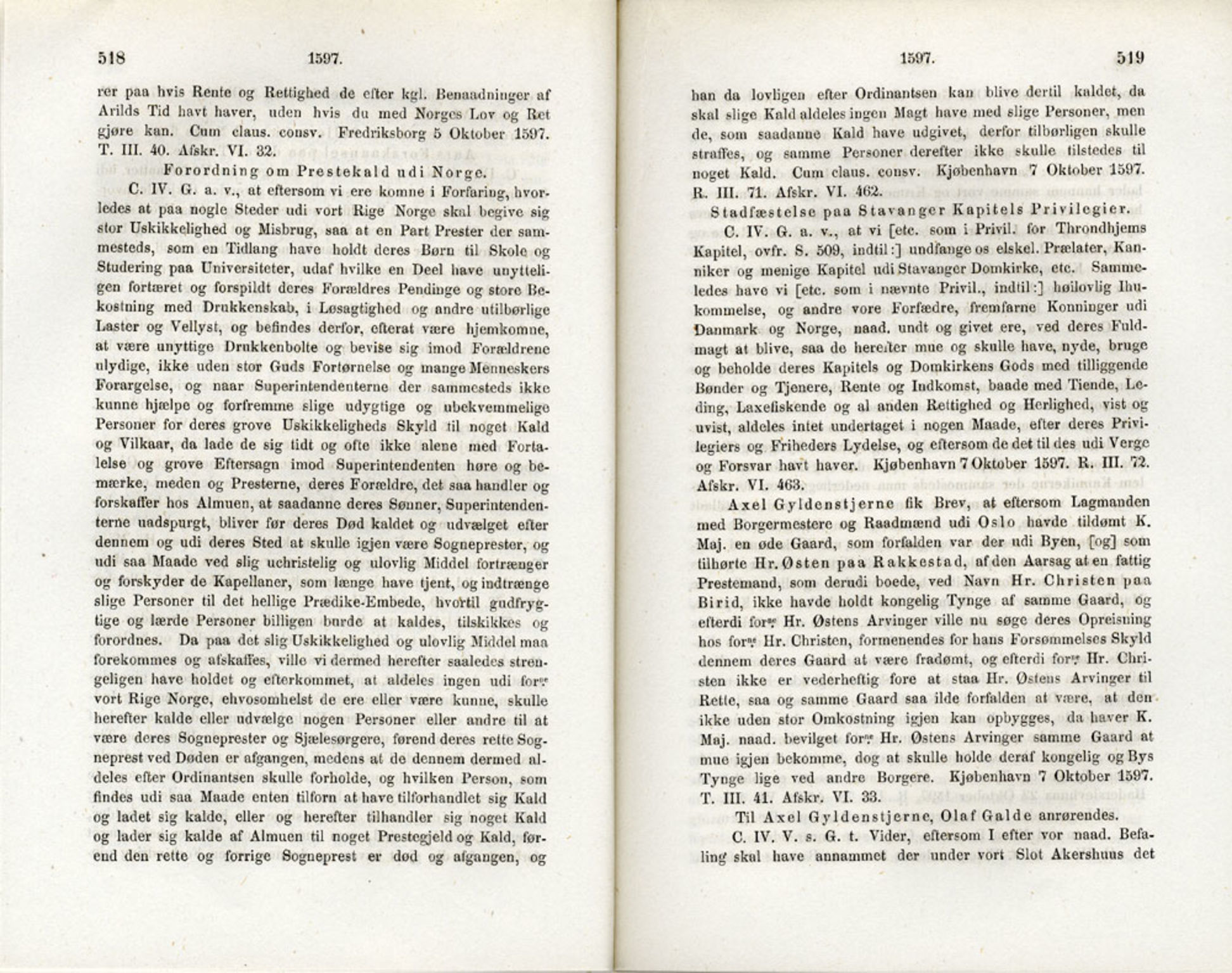 Publikasjoner utgitt av Det Norske Historiske Kildeskriftfond, PUBL/-/-/-: Norske Rigs-Registranter, bind 3, 1588-1602, p. 518-519