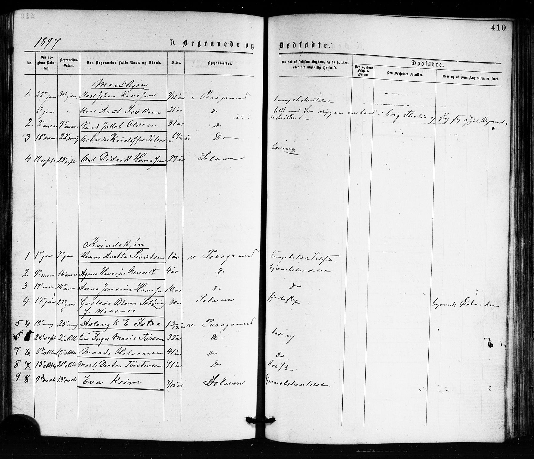 Porsgrunn kirkebøker , SAKO/A-104/G/Ga/L0003: Parish register (copy) no. I 3, 1877-1915, p. 410