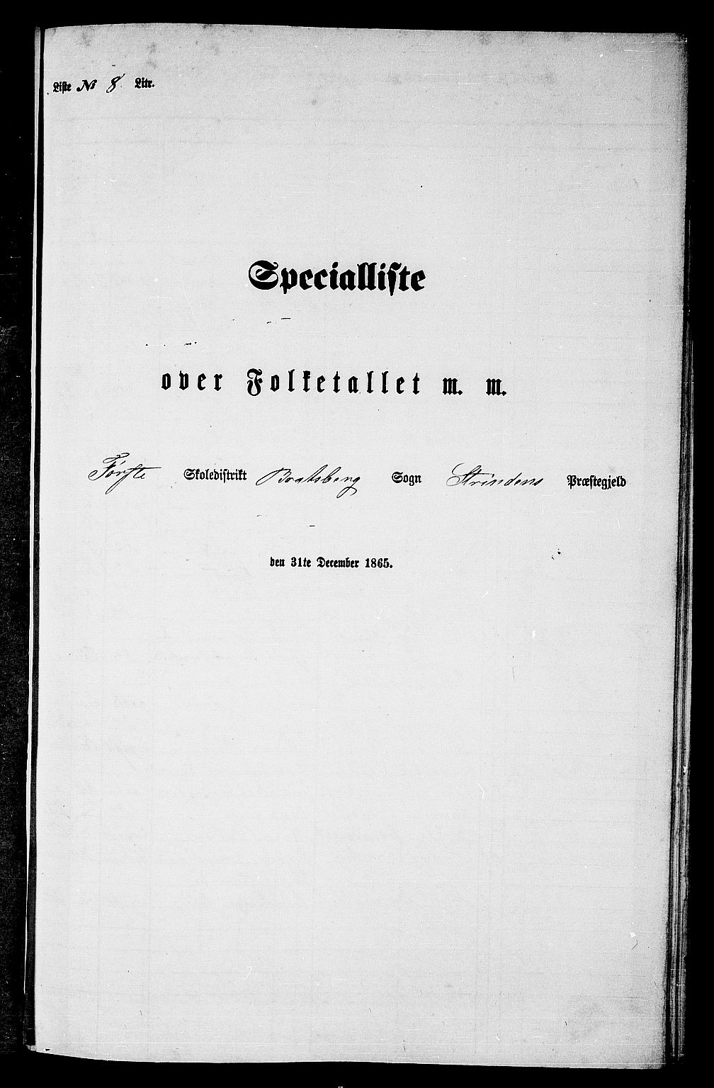 RA, 1865 census for Strinda, 1865, p. 160