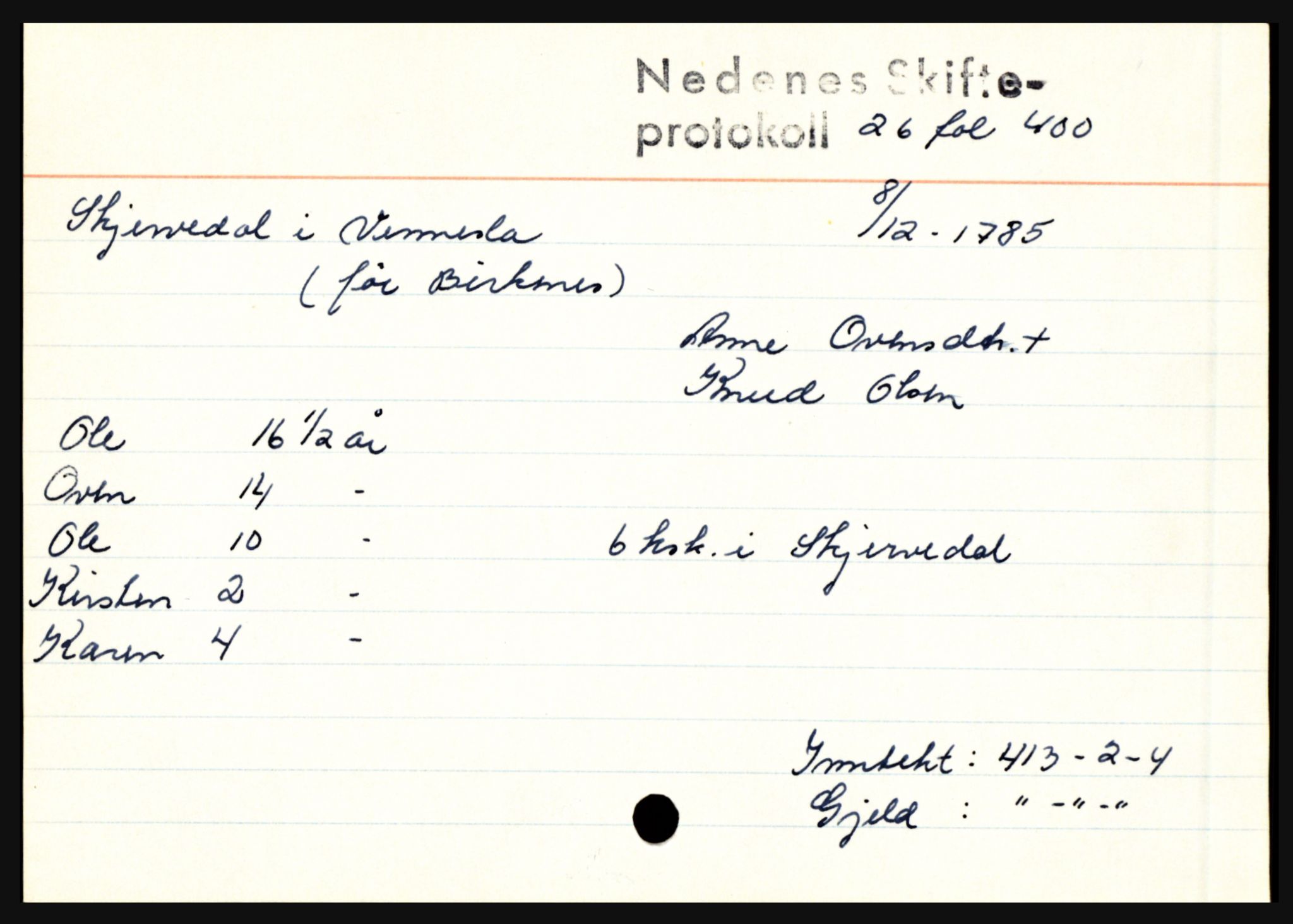 Nedenes sorenskriveri før 1824, AV/SAK-1221-0007/H, p. 26977