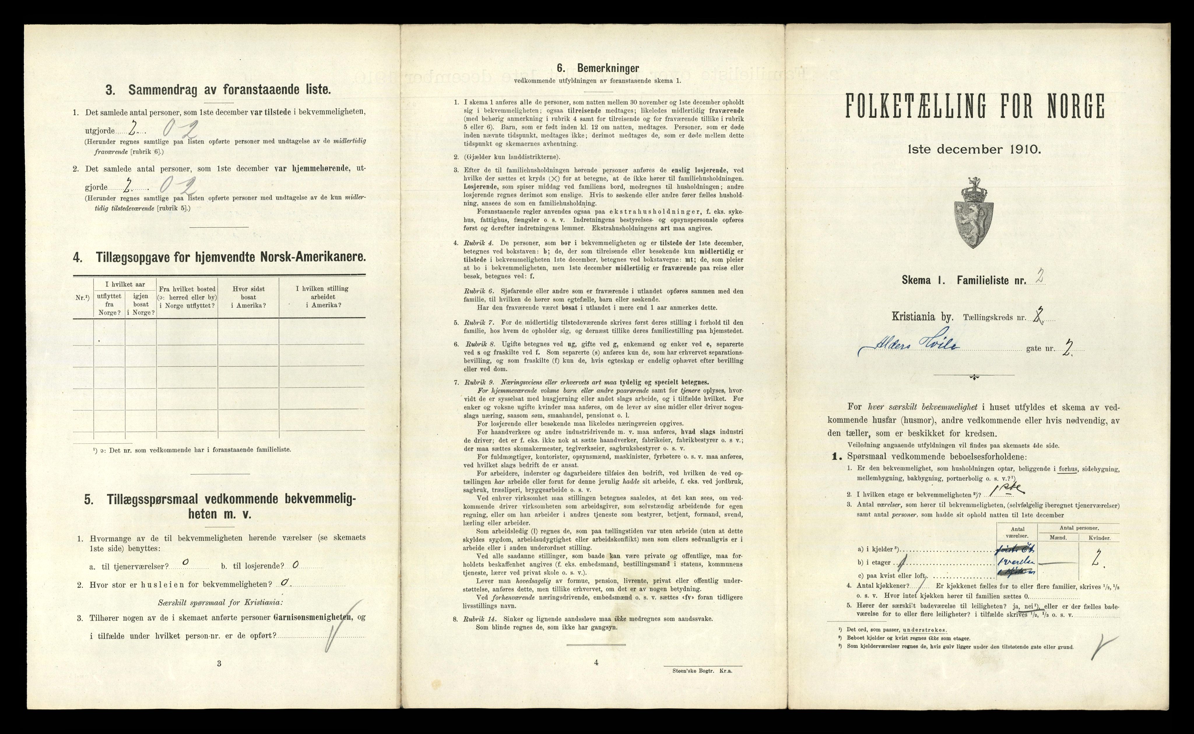 RA, 1910 census for Kristiania, 1910, p. 85437