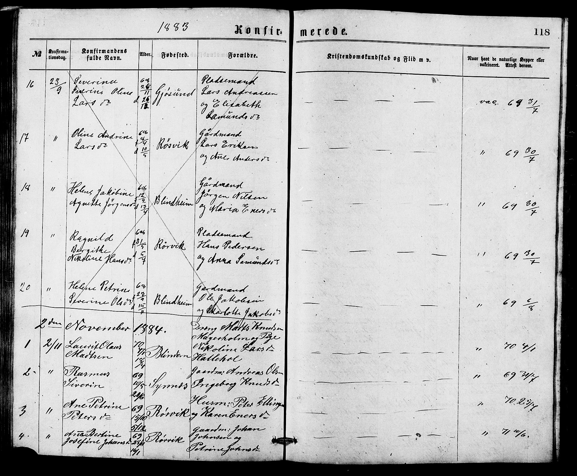 Ministerialprotokoller, klokkerbøker og fødselsregistre - Møre og Romsdal, SAT/A-1454/537/L0521: Parish register (copy) no. 537C02, 1869-1888, p. 118