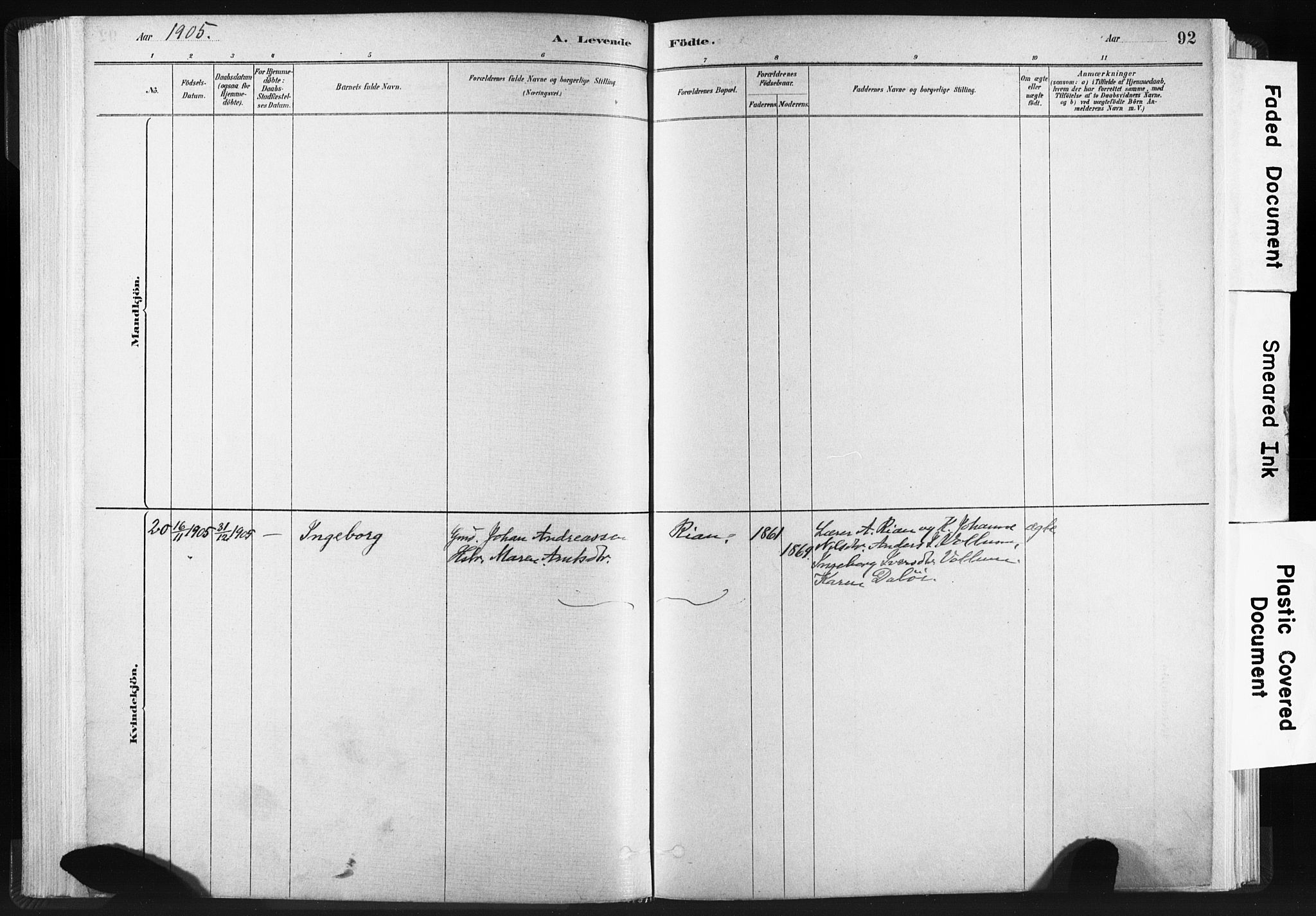 Ministerialprotokoller, klokkerbøker og fødselsregistre - Sør-Trøndelag, AV/SAT-A-1456/665/L0773: Parish register (official) no. 665A08, 1879-1905, p. 92