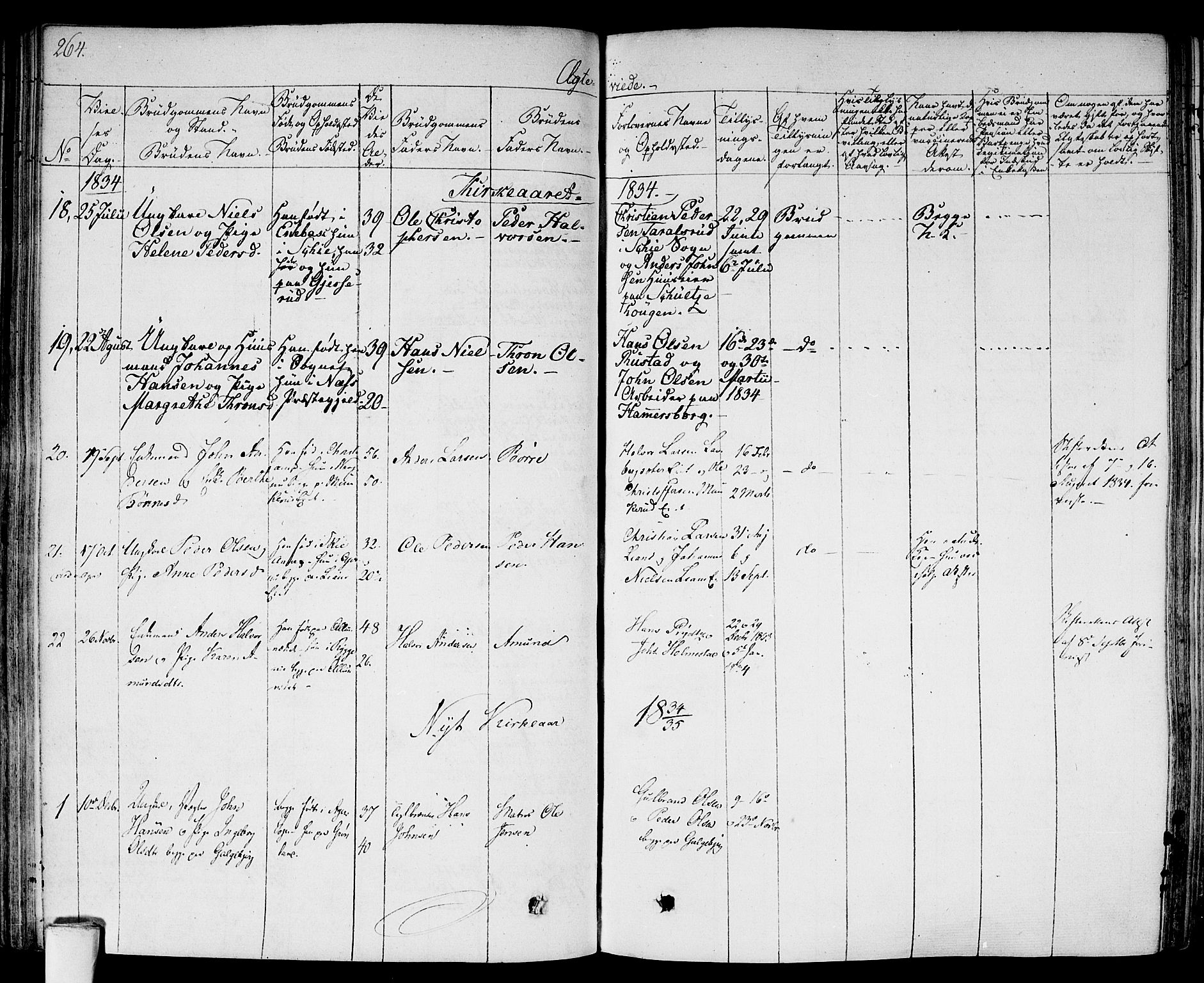 Gamlebyen prestekontor Kirkebøker, SAO/A-10884/F/Fa/L0003: Parish register (official) no. 3, 1829-1849, p. 264