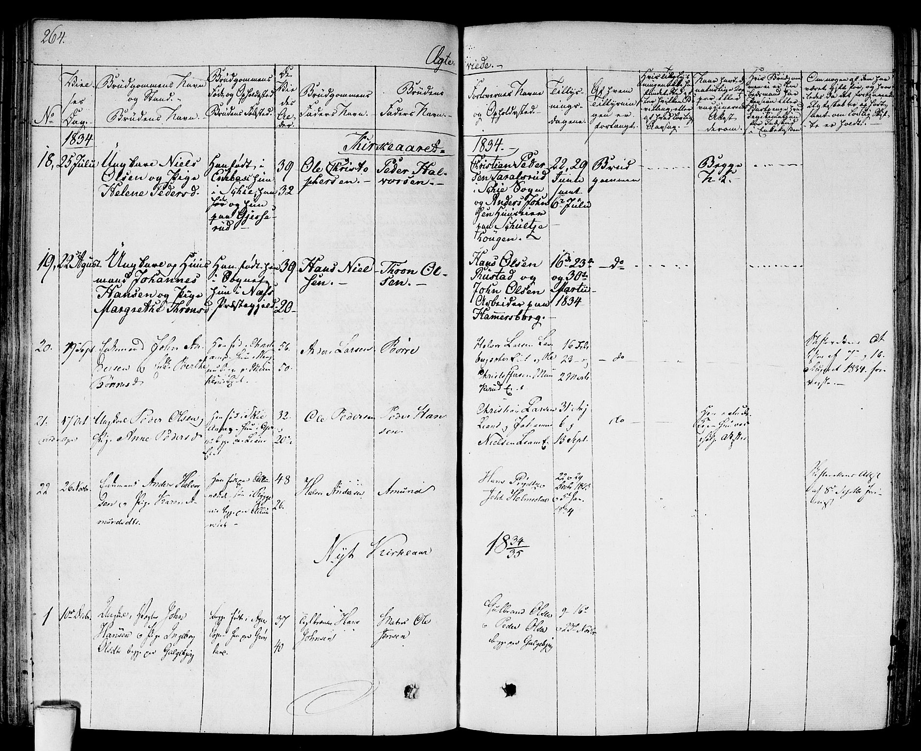 Gamlebyen prestekontor Kirkebøker, AV/SAO-A-10884/F/Fa/L0003: Parish register (official) no. 3, 1829-1849, p. 264