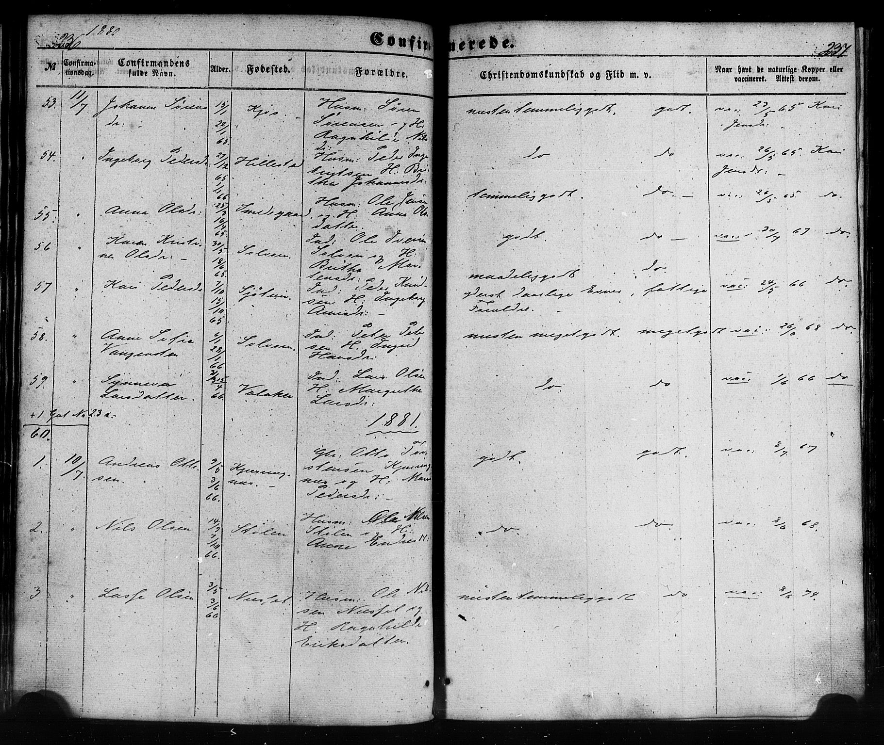Hafslo sokneprestembete, SAB/A-80301/H/Haa/Haaa/L0012: Parish register (official) no. A 12, 1852-1885, p. 236-237