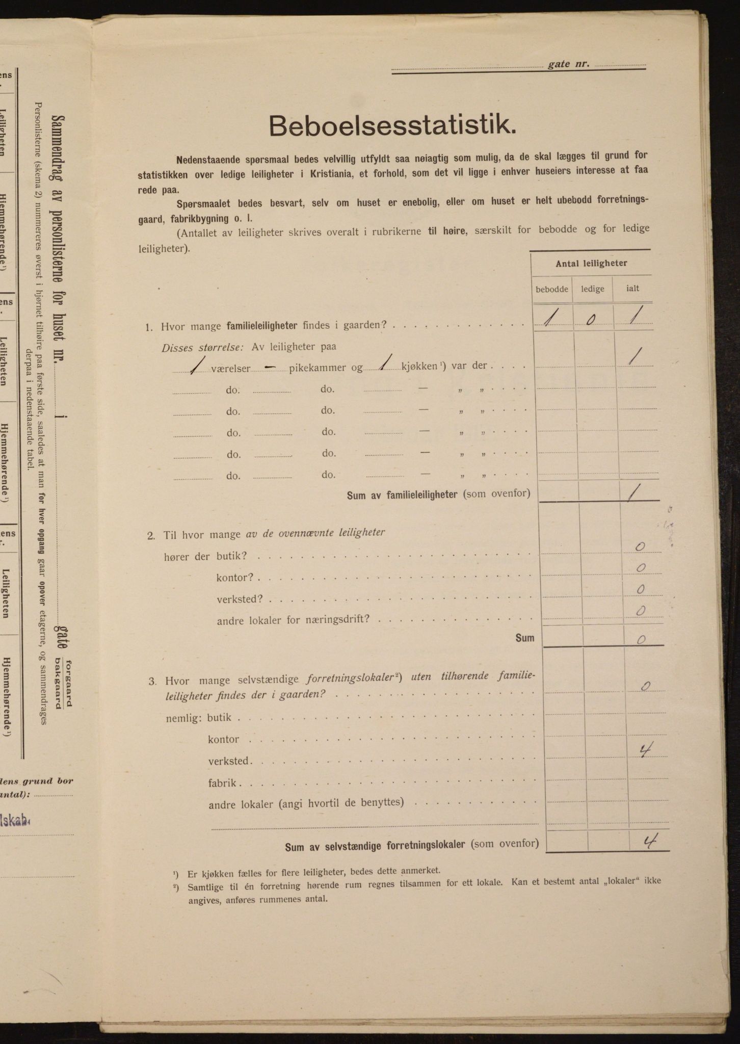 OBA, Municipal Census 1912 for Kristiania, 1912, p. 52091