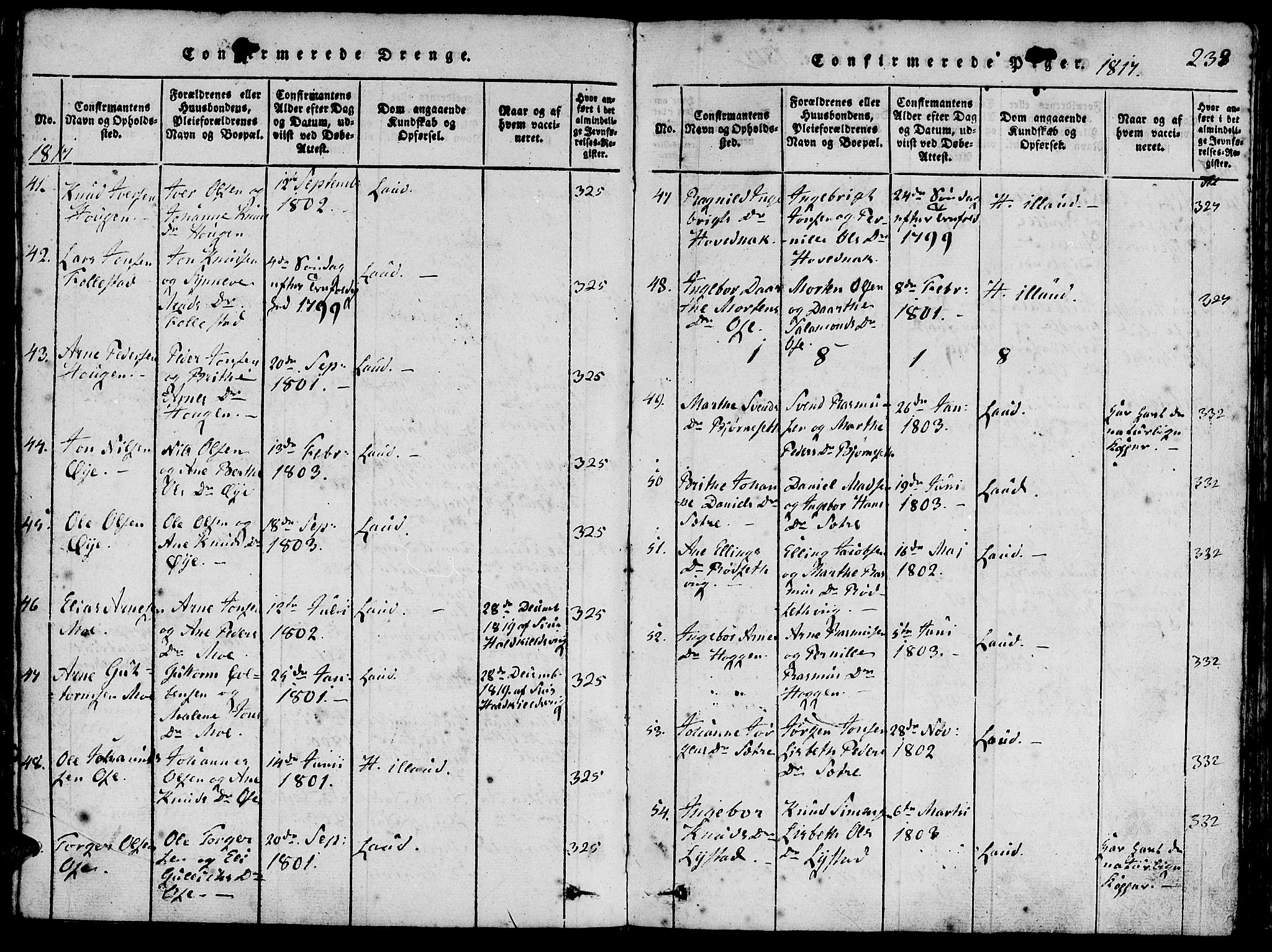Ministerialprotokoller, klokkerbøker og fødselsregistre - Møre og Romsdal, SAT/A-1454/511/L0138: Parish register (official) no. 511A05, 1817-1832, p. 238