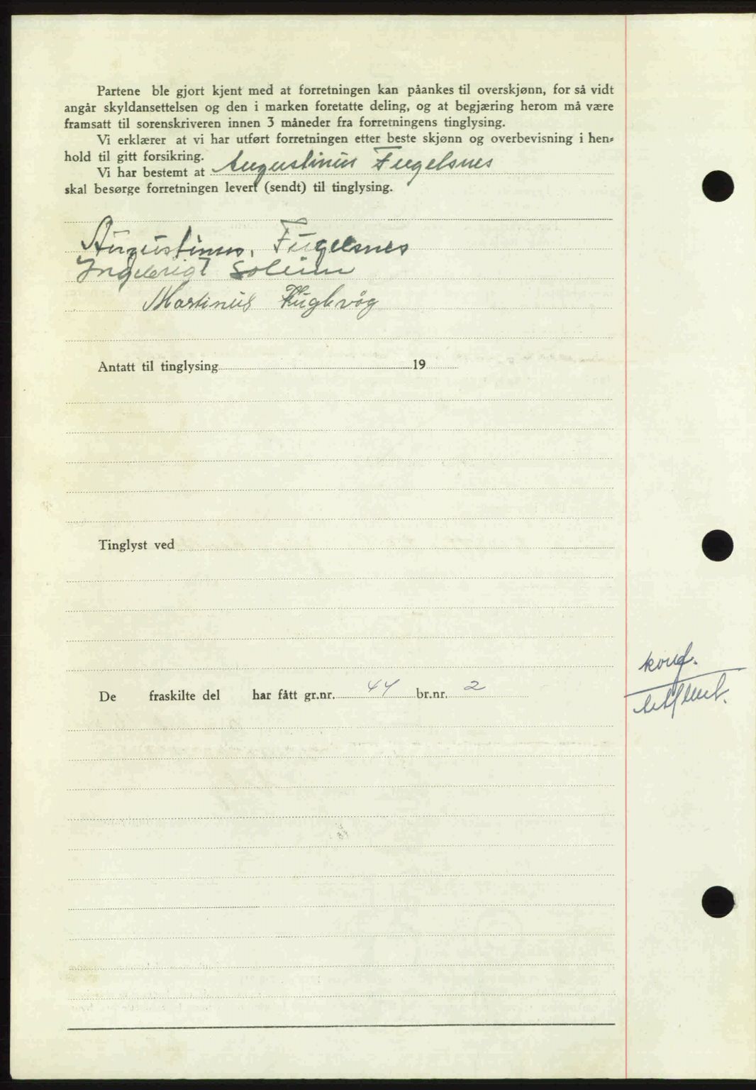 Nordmøre sorenskriveri, AV/SAT-A-4132/1/2/2Ca: Mortgage book no. A109, 1948-1948, Diary no: : 2656/1948