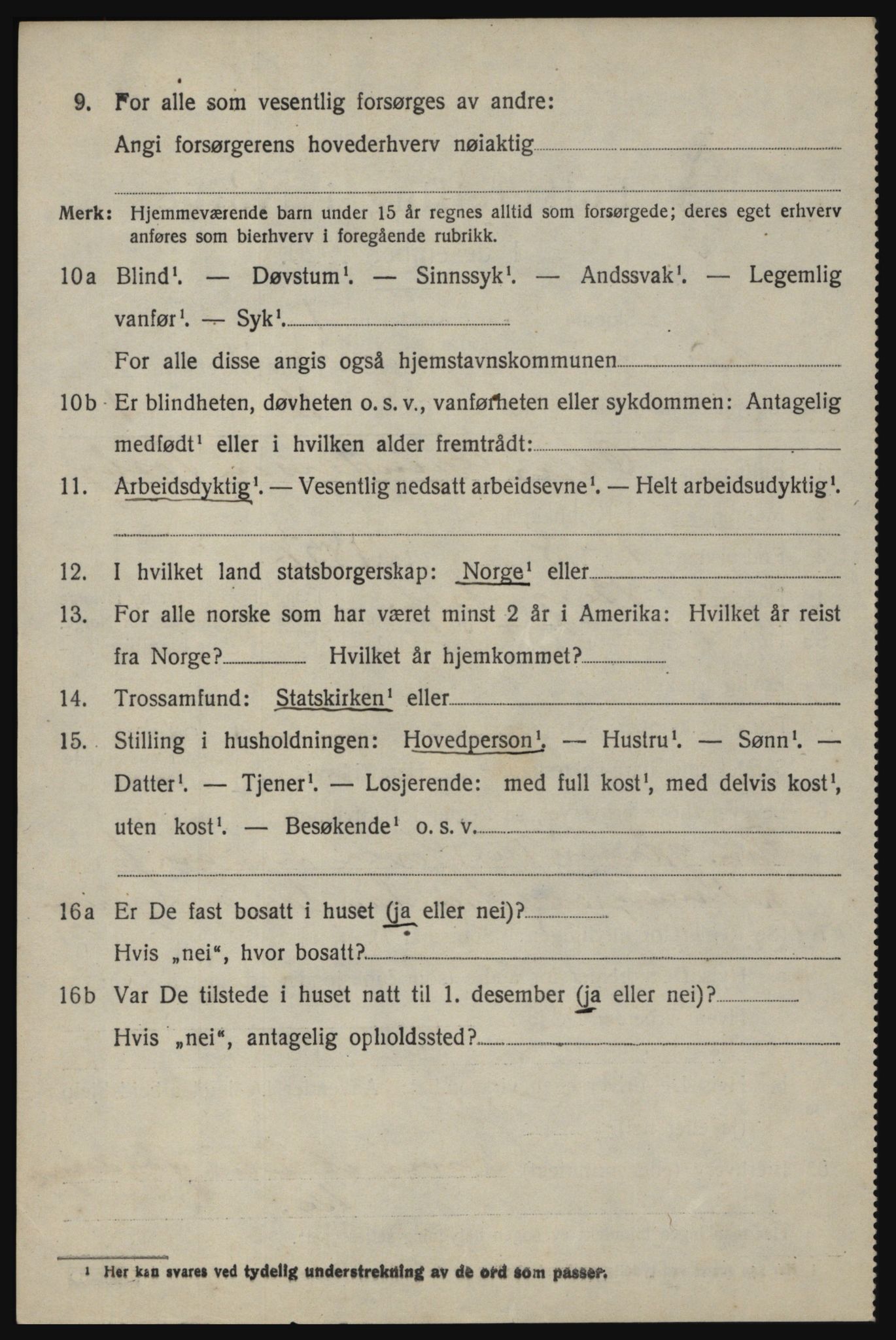 SAO, 1920 census for Berg, 1920, p. 3542