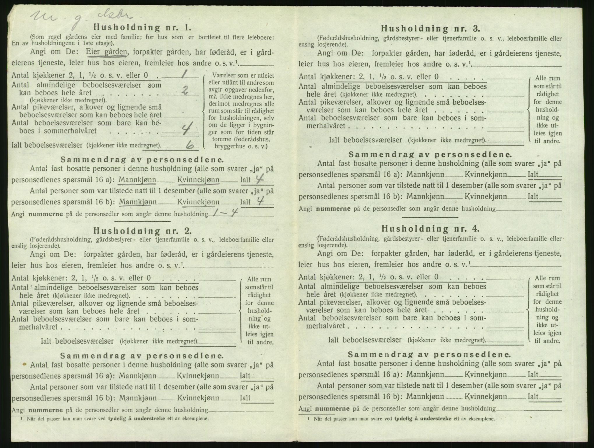 SAT, 1920 census for Veøy, 1920, p. 348