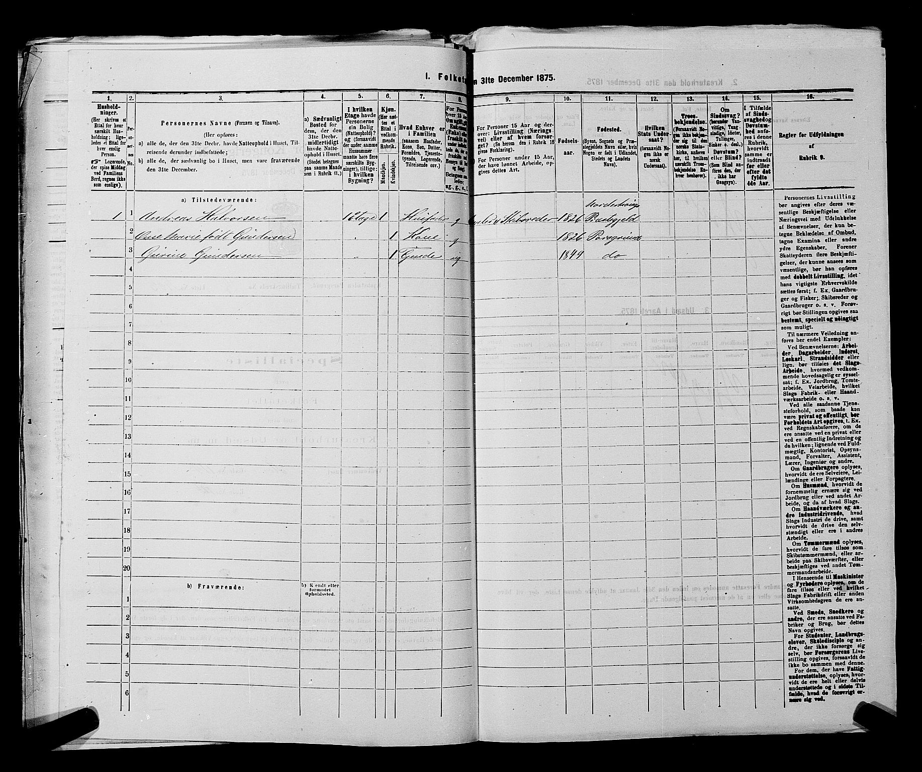 SAKO, 1875 census for 0805P Porsgrunn, 1875, p. 906
