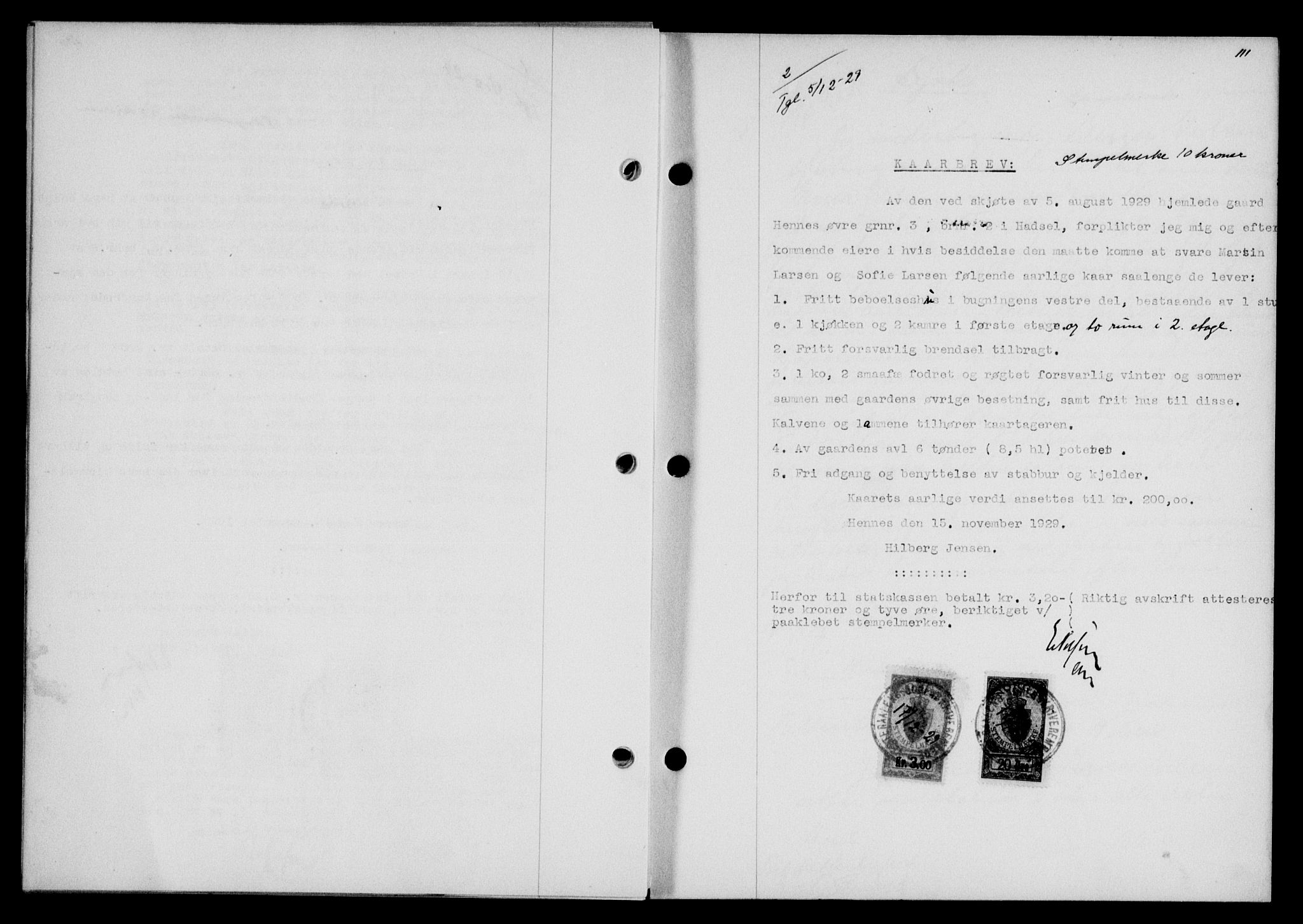 Vesterålen sorenskriveri, SAT/A-4180/1/2/2Ca/L0050: Mortgage book no. 43, 1929-1930, Deed date: 05.12.1929