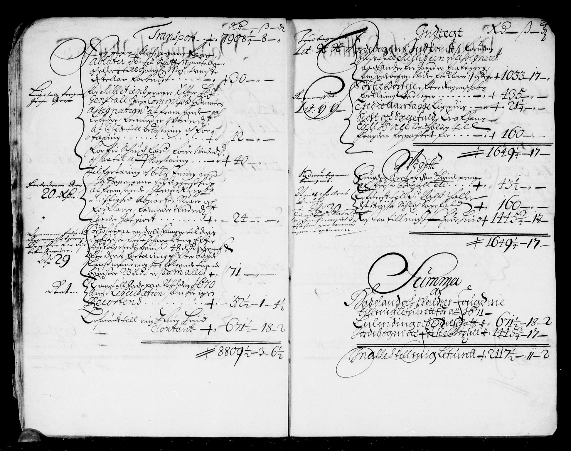 Rentekammeret inntil 1814, Reviderte regnskaper, Stiftamtstueregnskaper, Landkommissariatet på Akershus og Akershus stiftamt, AV/RA-EA-5869/R/Rb/L0075: Akershus stiftamt, 1671