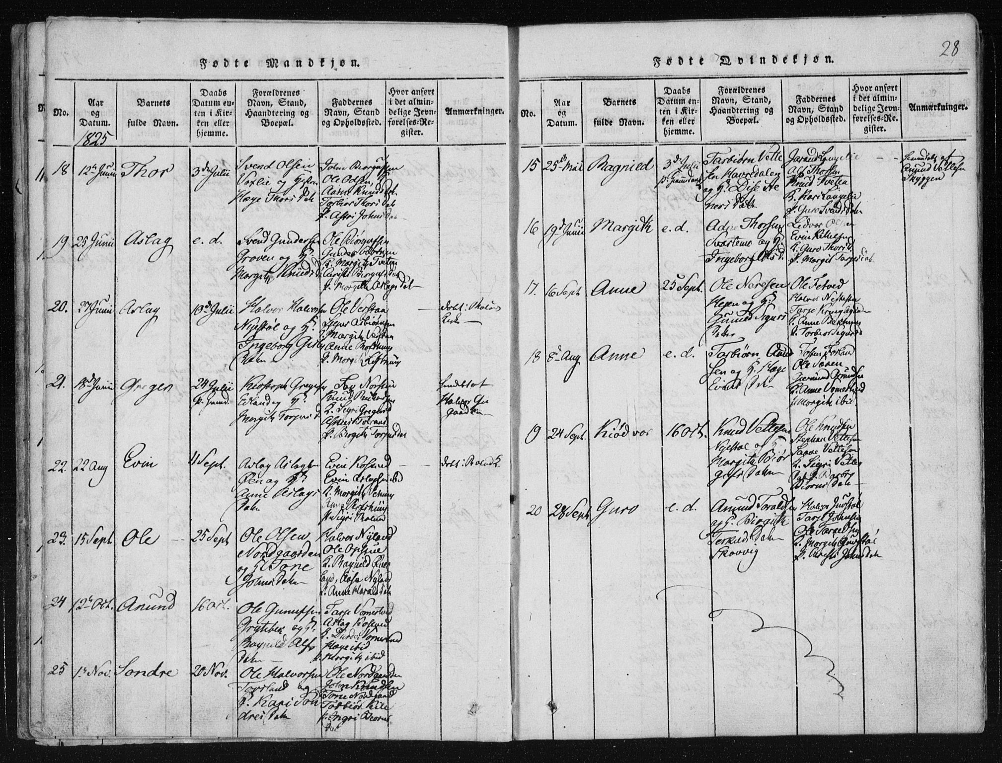 Vinje kirkebøker, SAKO/A-312/F/Fa/L0003: Parish register (official) no. I 3, 1814-1843, p. 28